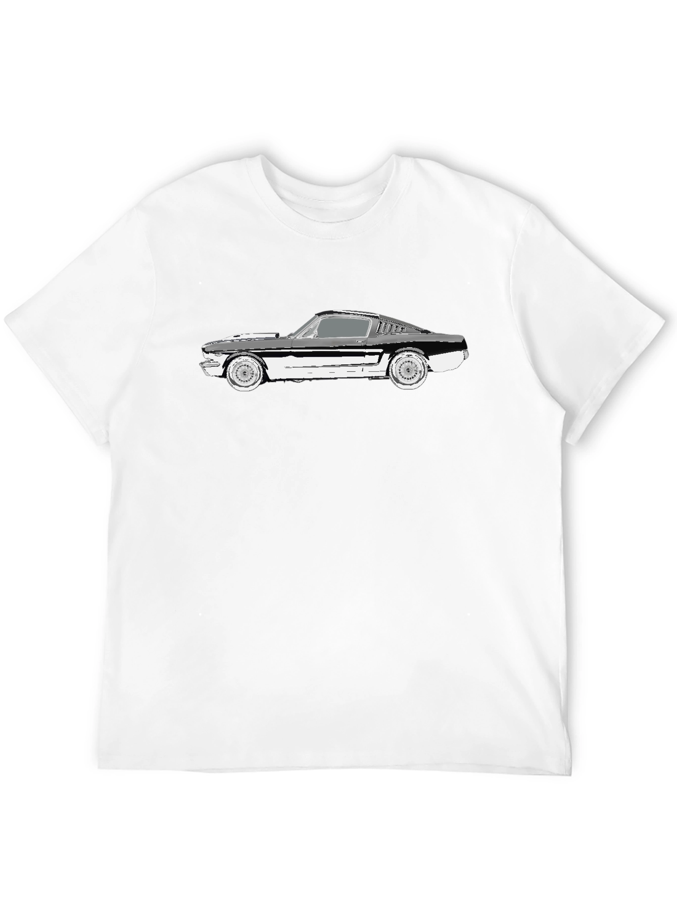 Classic Mustang Car Graphic Tee - Black