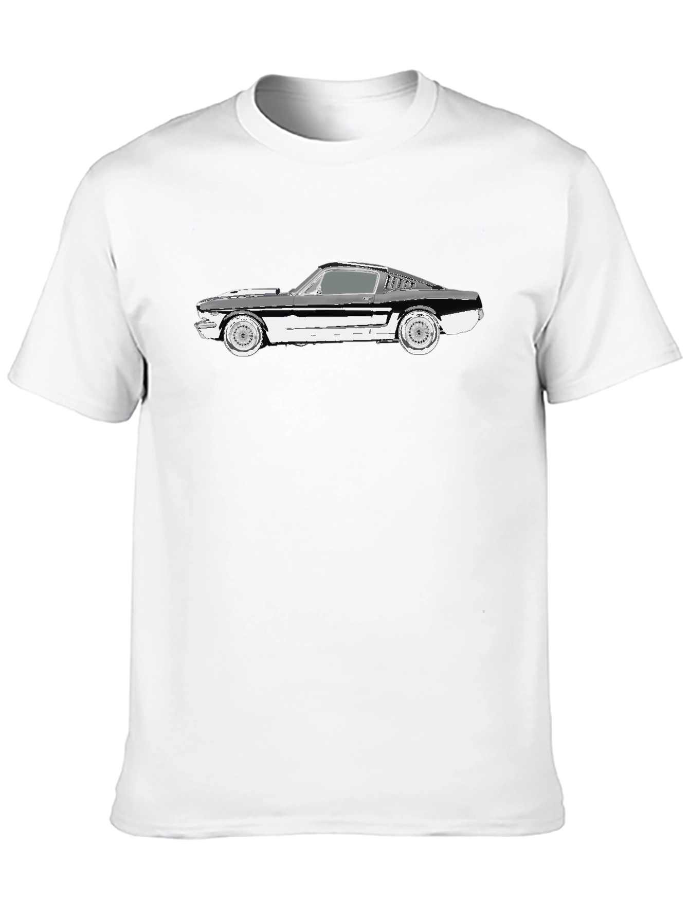 Classic Mustang Car Graphic Tee - Black