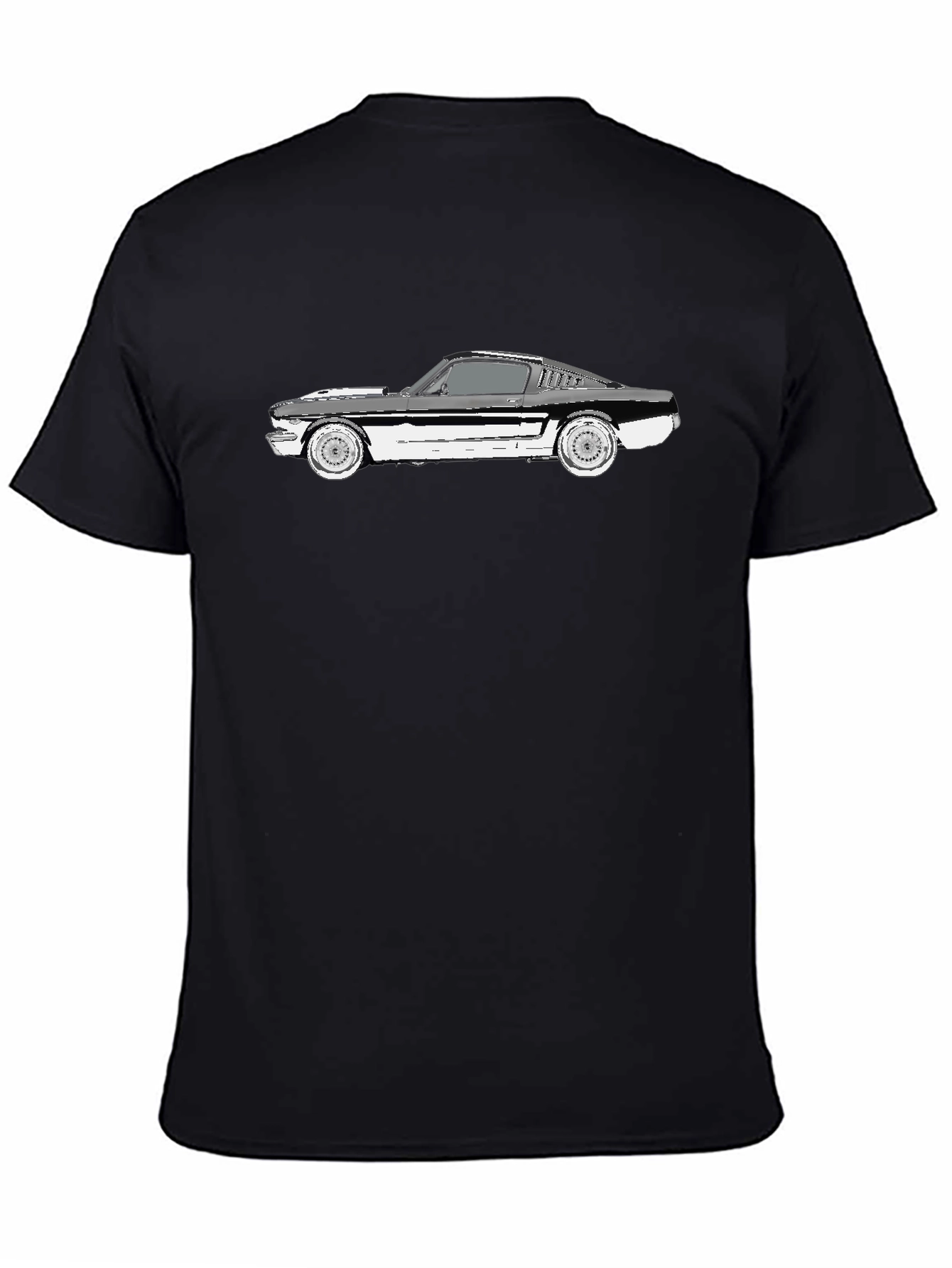 Classic Mustang Car Graphic Tee - Black