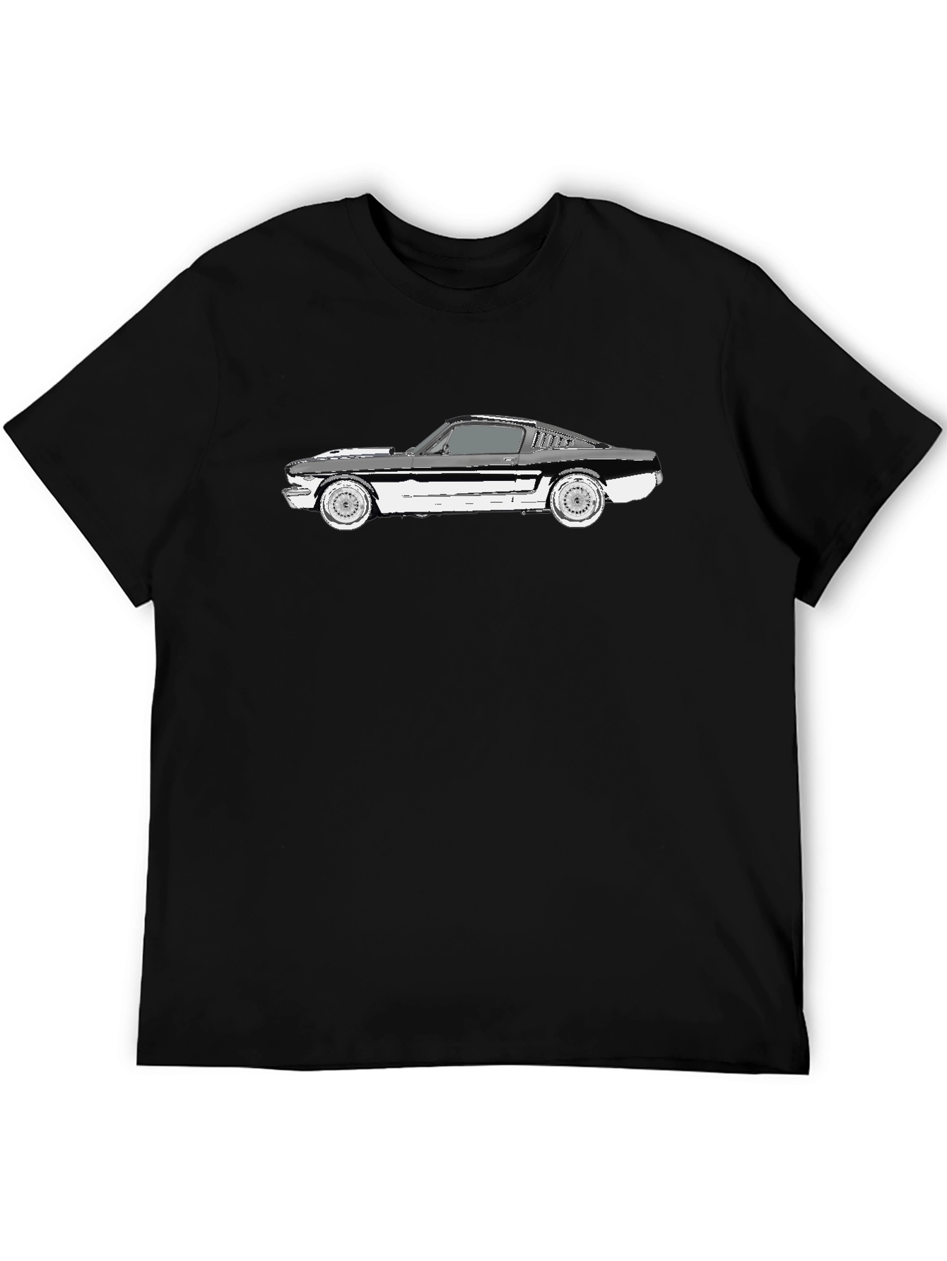 Classic Mustang Car Graphic Tee - Black