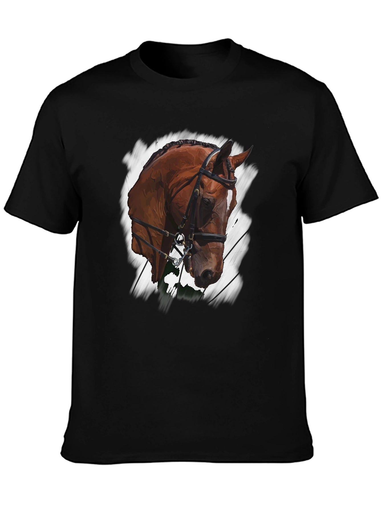 Horse Head Graphic T-Shirt - Black