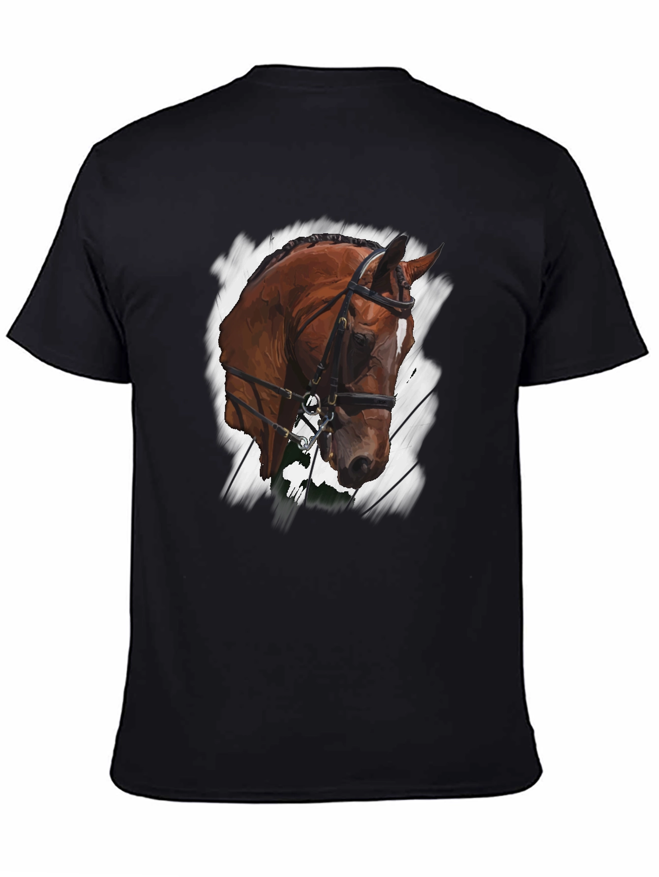 Horse Head Graphic T-Shirt - Black