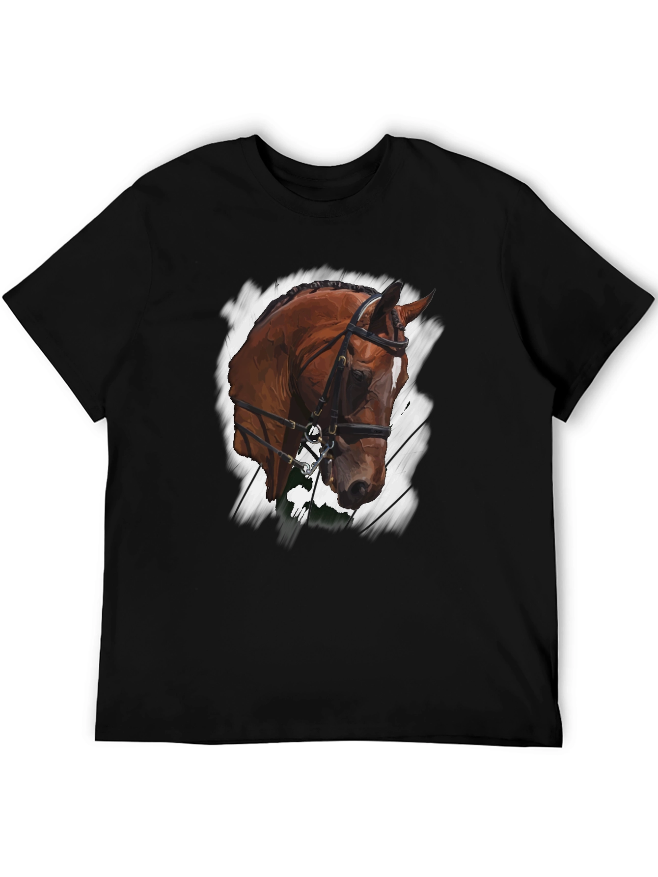 Horse Head Graphic T-Shirt - Black