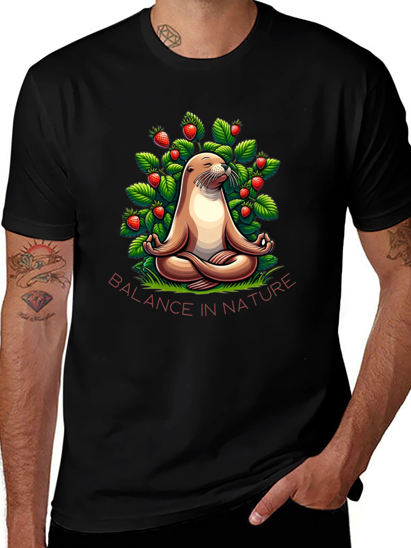Balance in Nature Seal Meditation T-Shirt