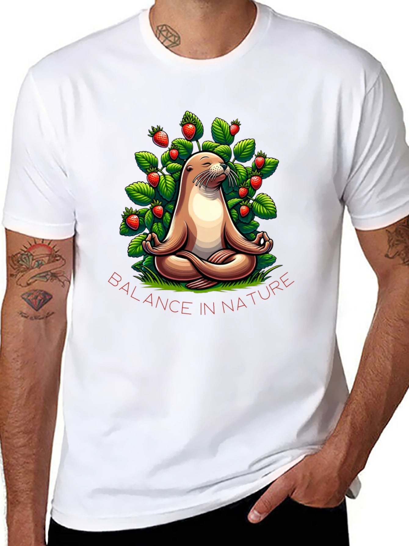 Balance in Nature Seal Meditation T-Shirt