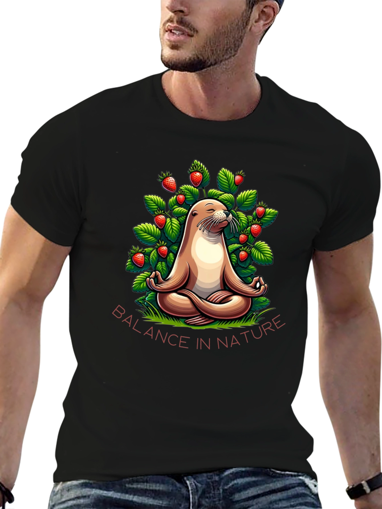 Balance in Nature Seal Meditation T-Shirt