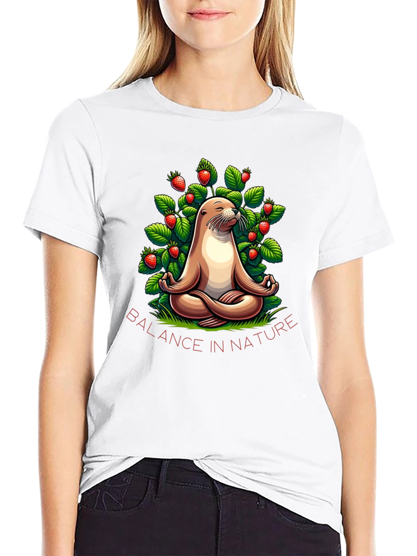 Balance in Nature Seal Meditation T-Shirt