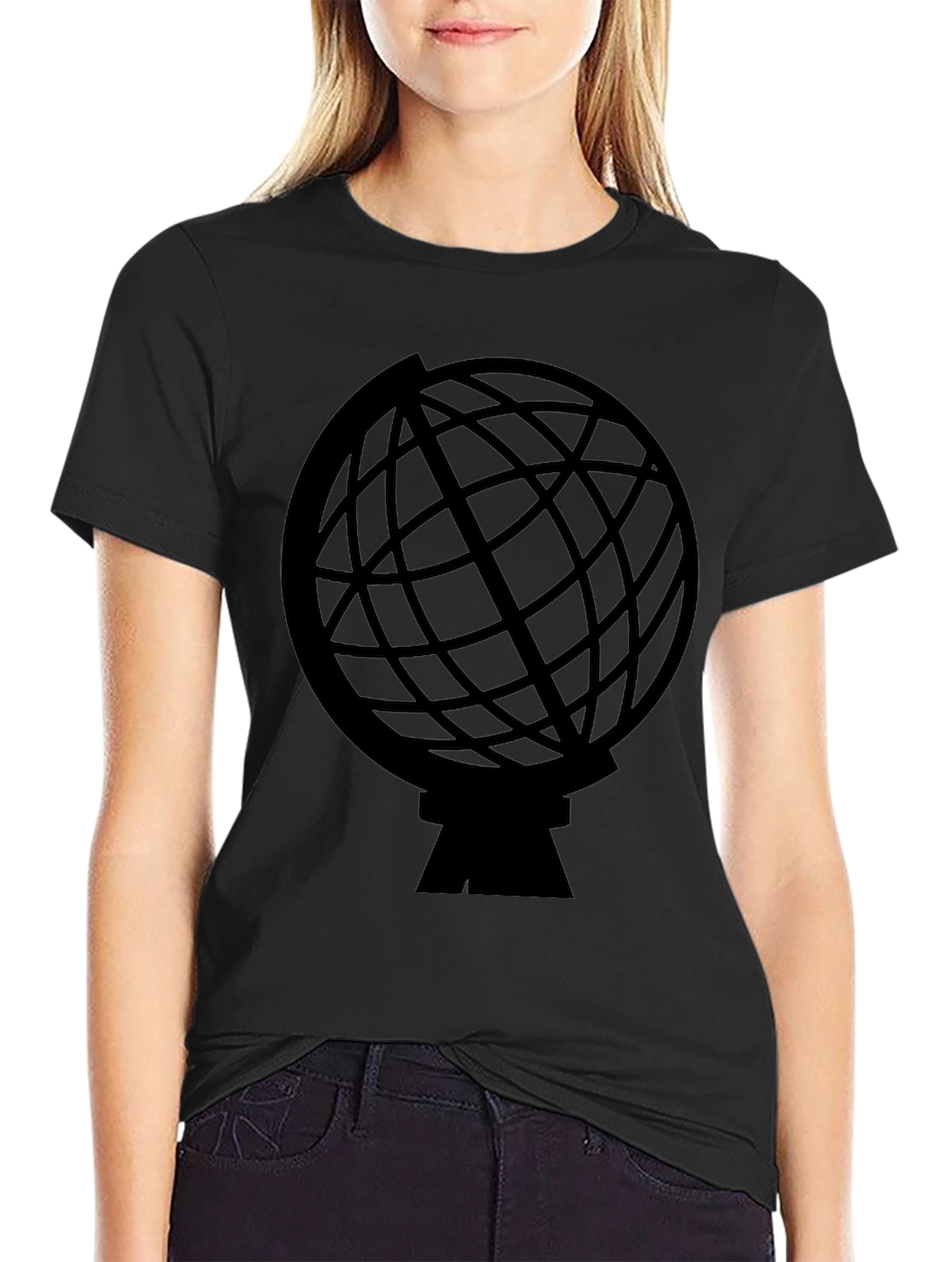 Globe Graphic Black T-Shirt