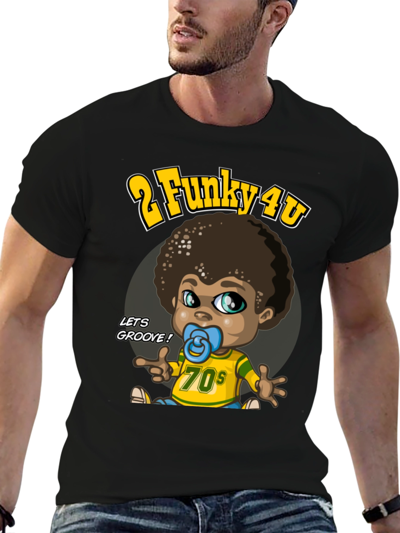 Funky 70s Baby Graphic T-Shirt - Groovy Style!