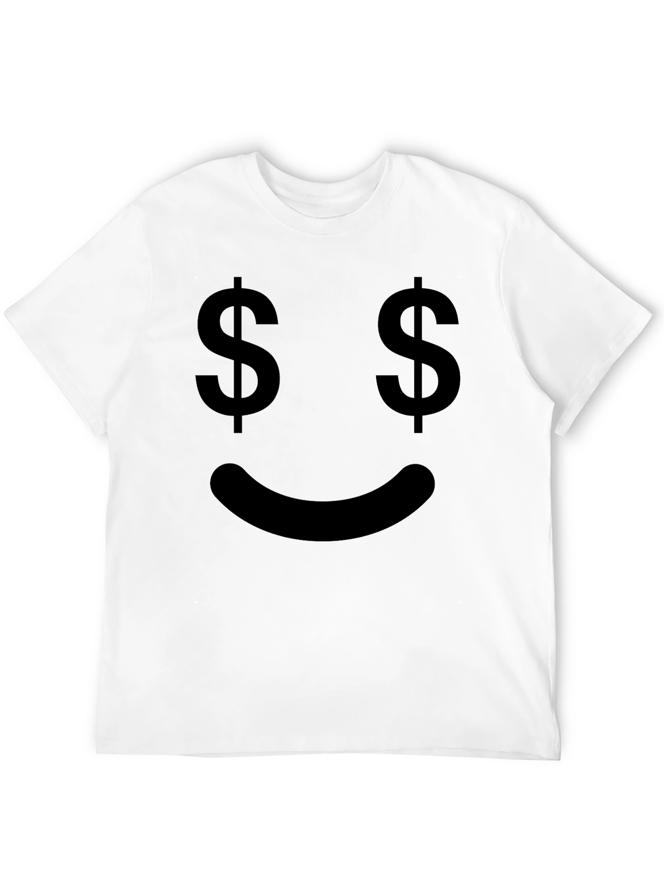 Money Eyes Smiley Face Graphic T-Shirt