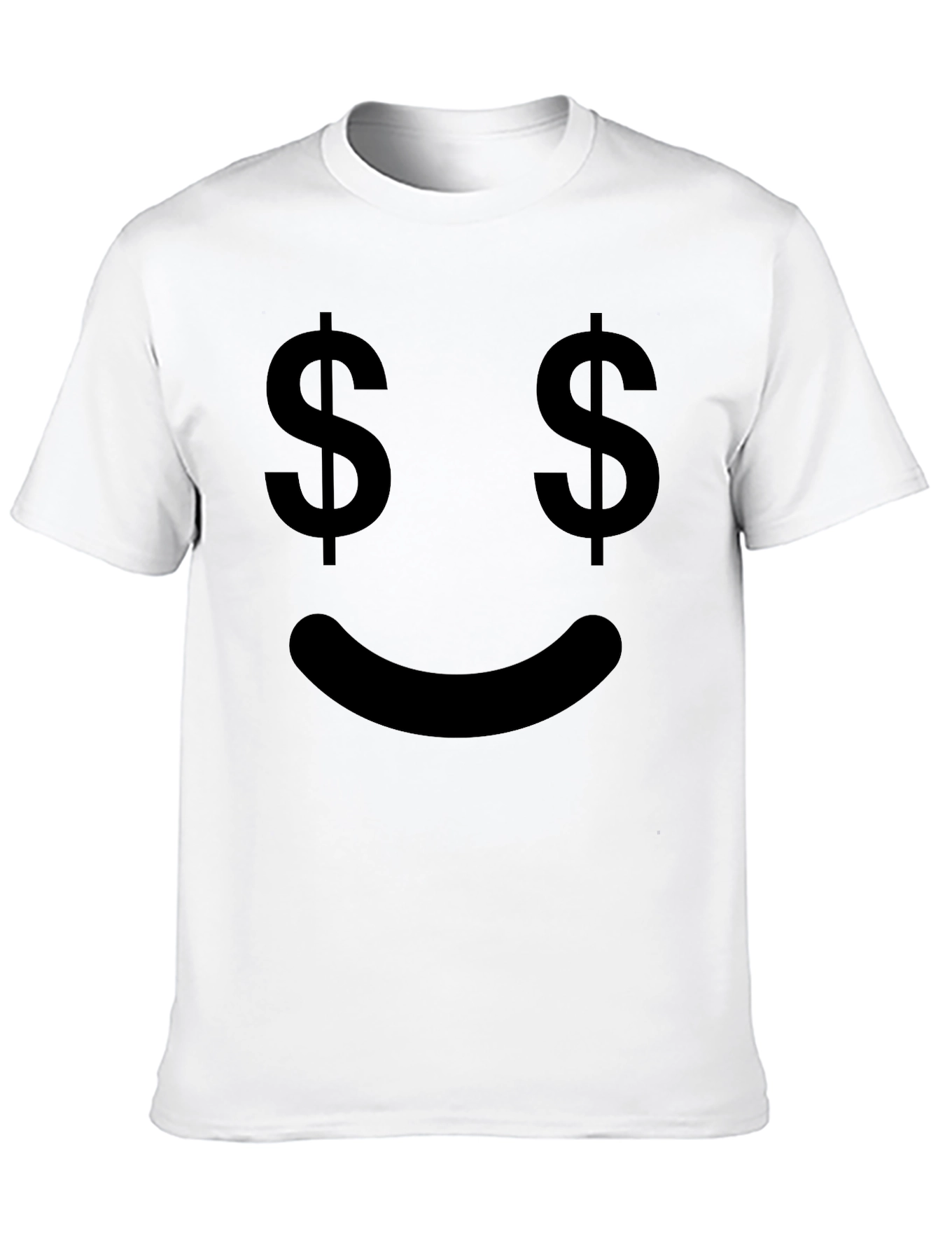 Money Eyes Smiley Face Graphic T-Shirt