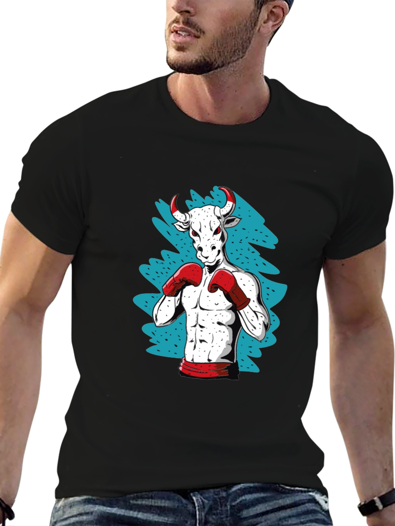 Bull Boxer Graphic Tee - Black
