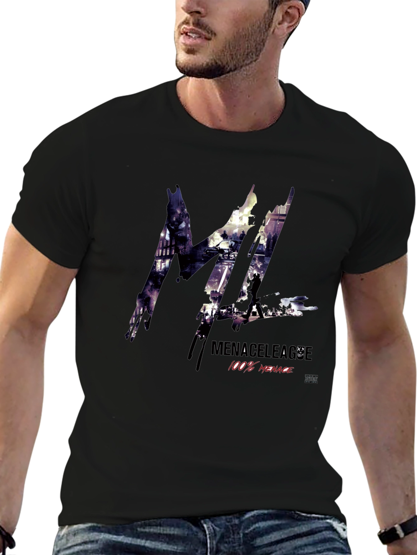 Menace League Graphic Print T-Shirt