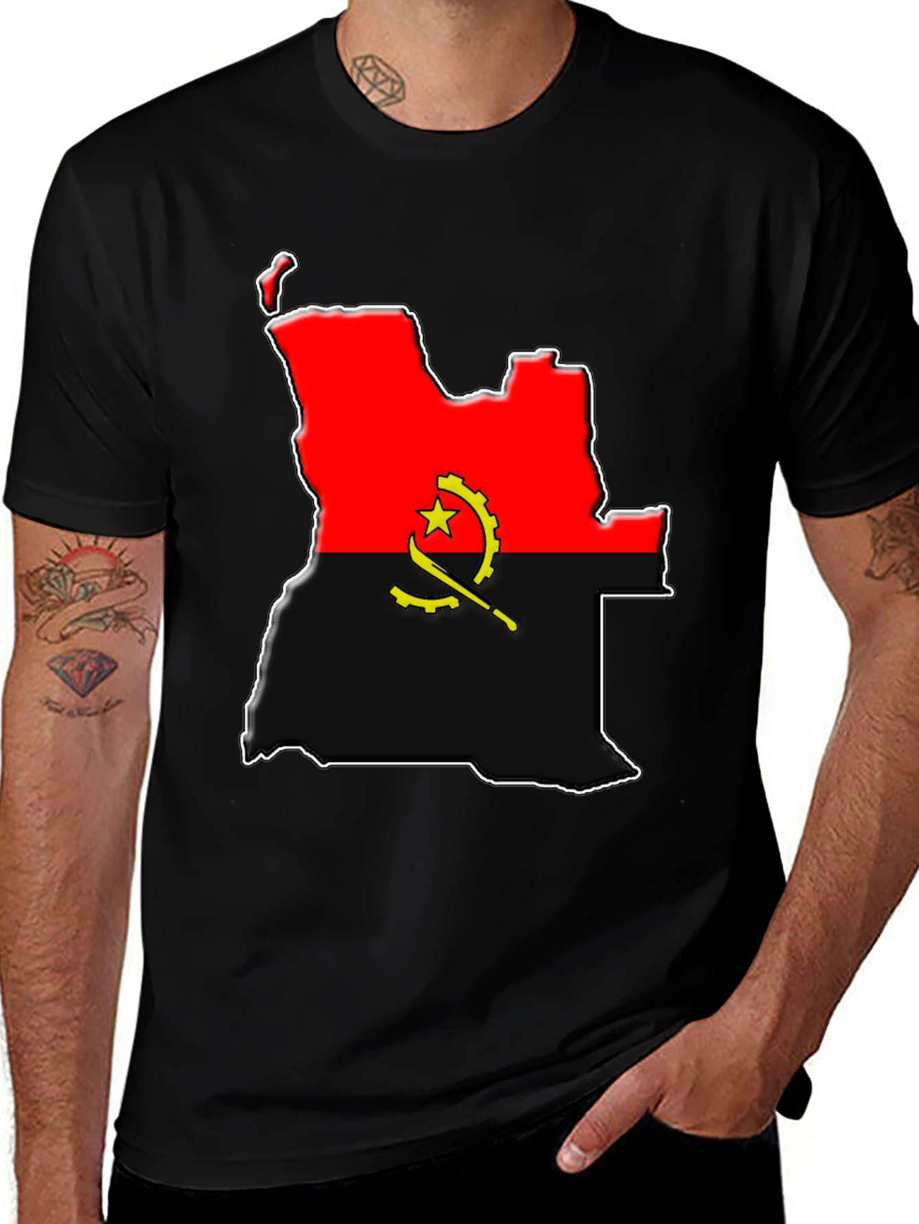 Angola Flag T-Shirt - Africa Pride Tee