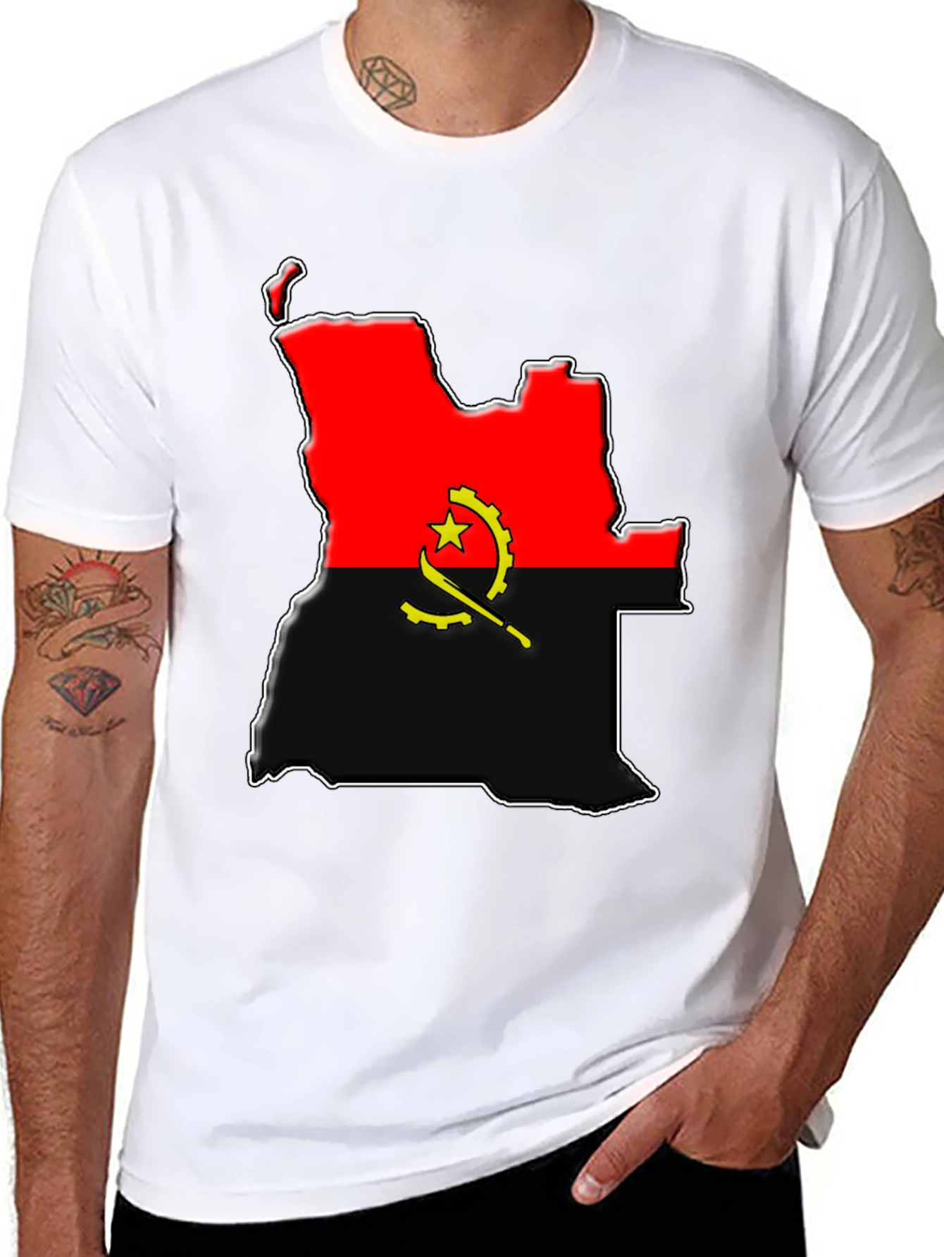 Angola Flag T-Shirt - Africa Pride Tee