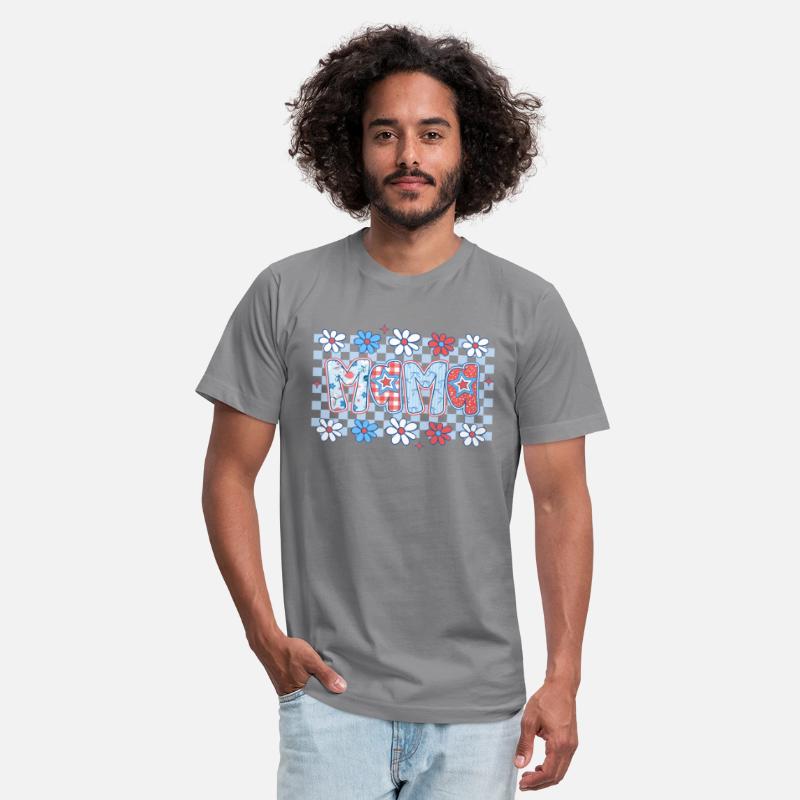 4th of July Mama Floral Checkered