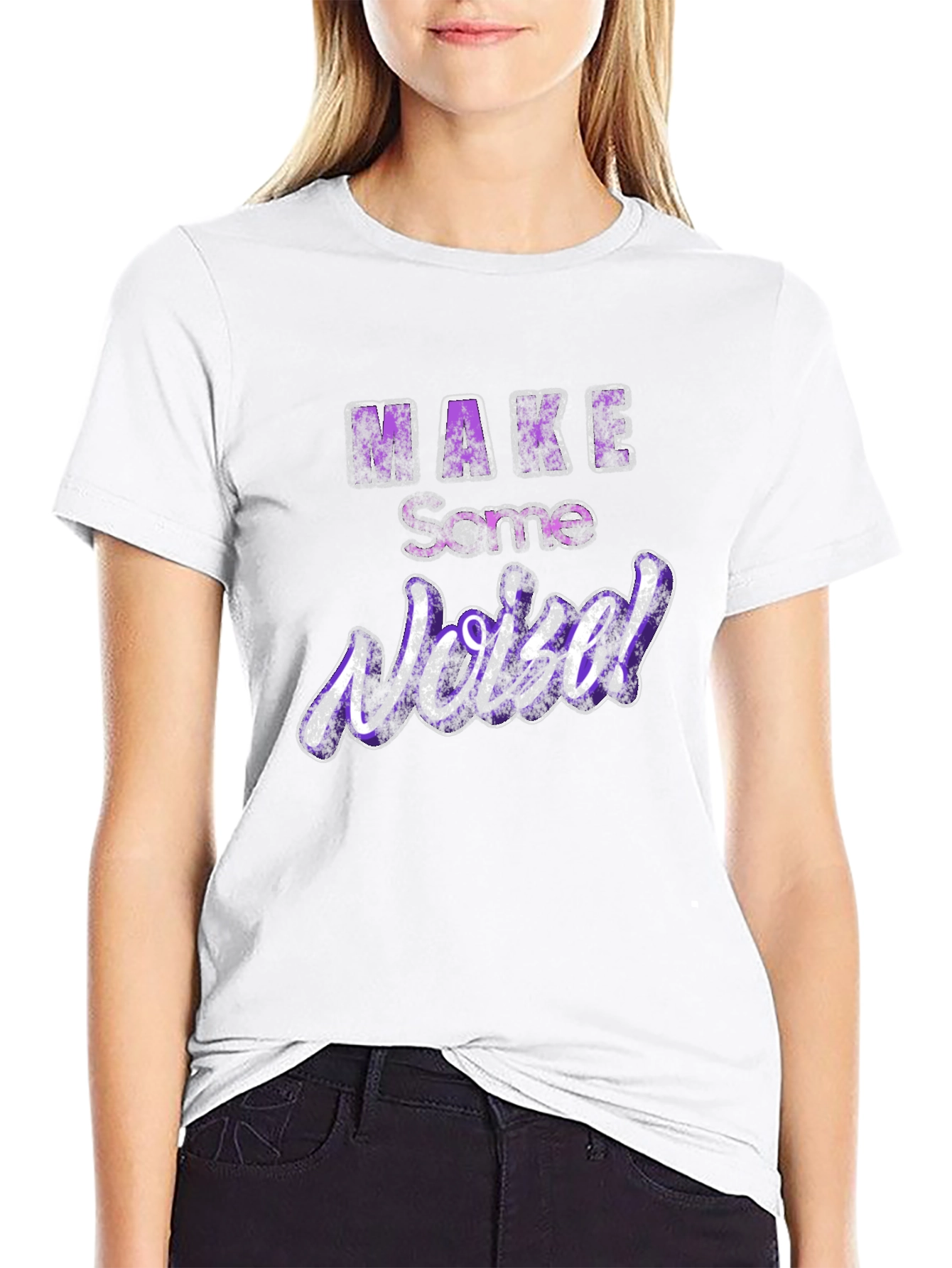 Make Some Noise Black Graphic Tee