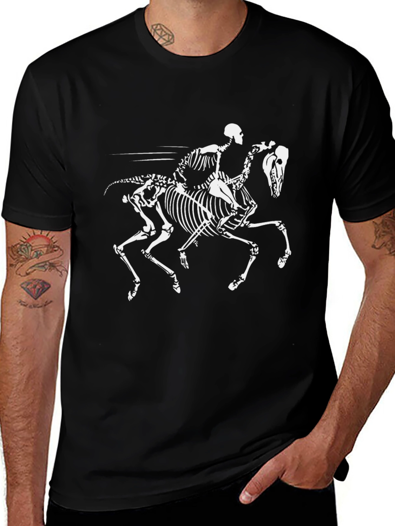 Skeleton Rider T-Shirt - Black Graphic Tee