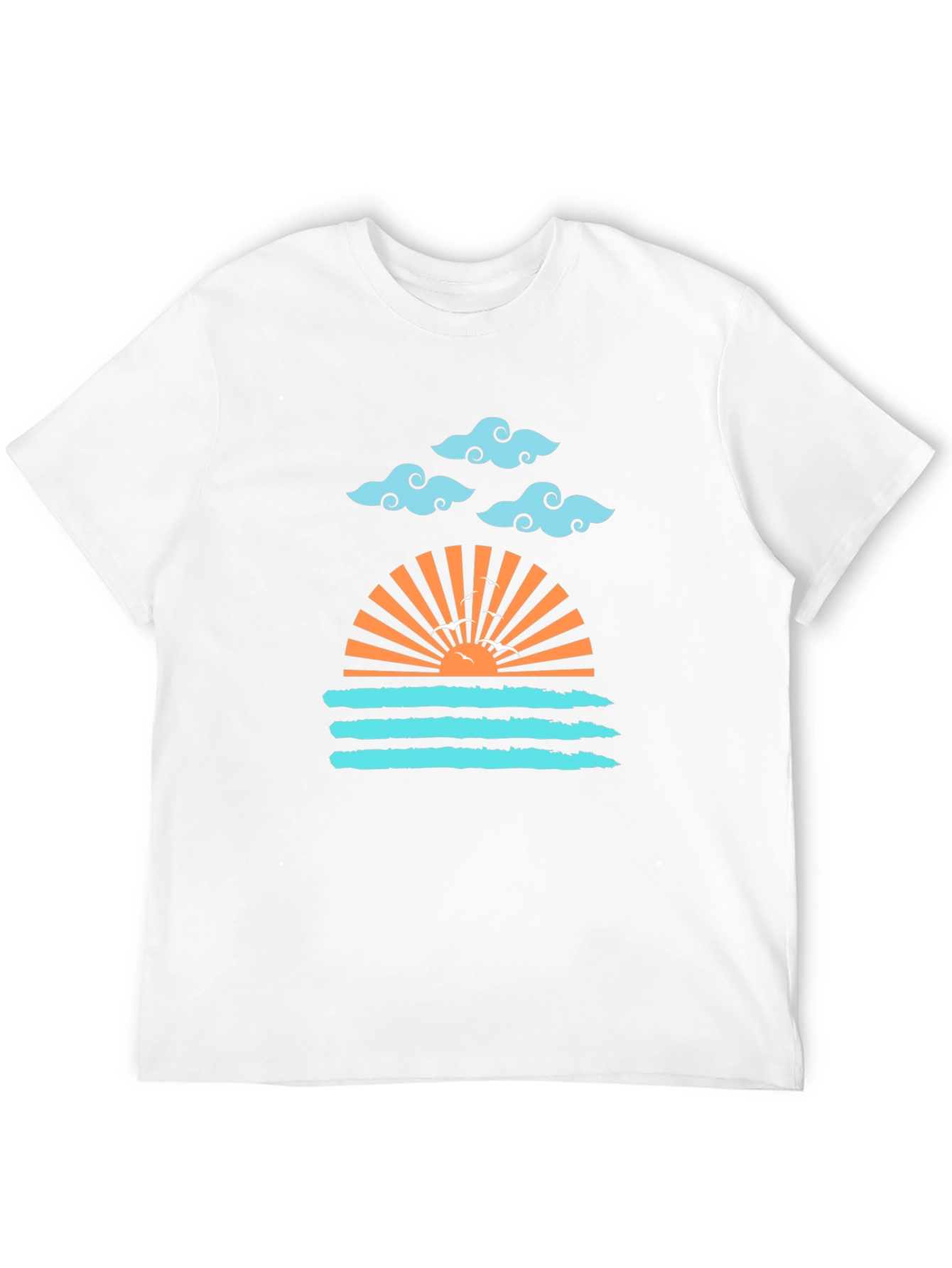 Sunset Waves Graphic Tee - Stylish Comfort