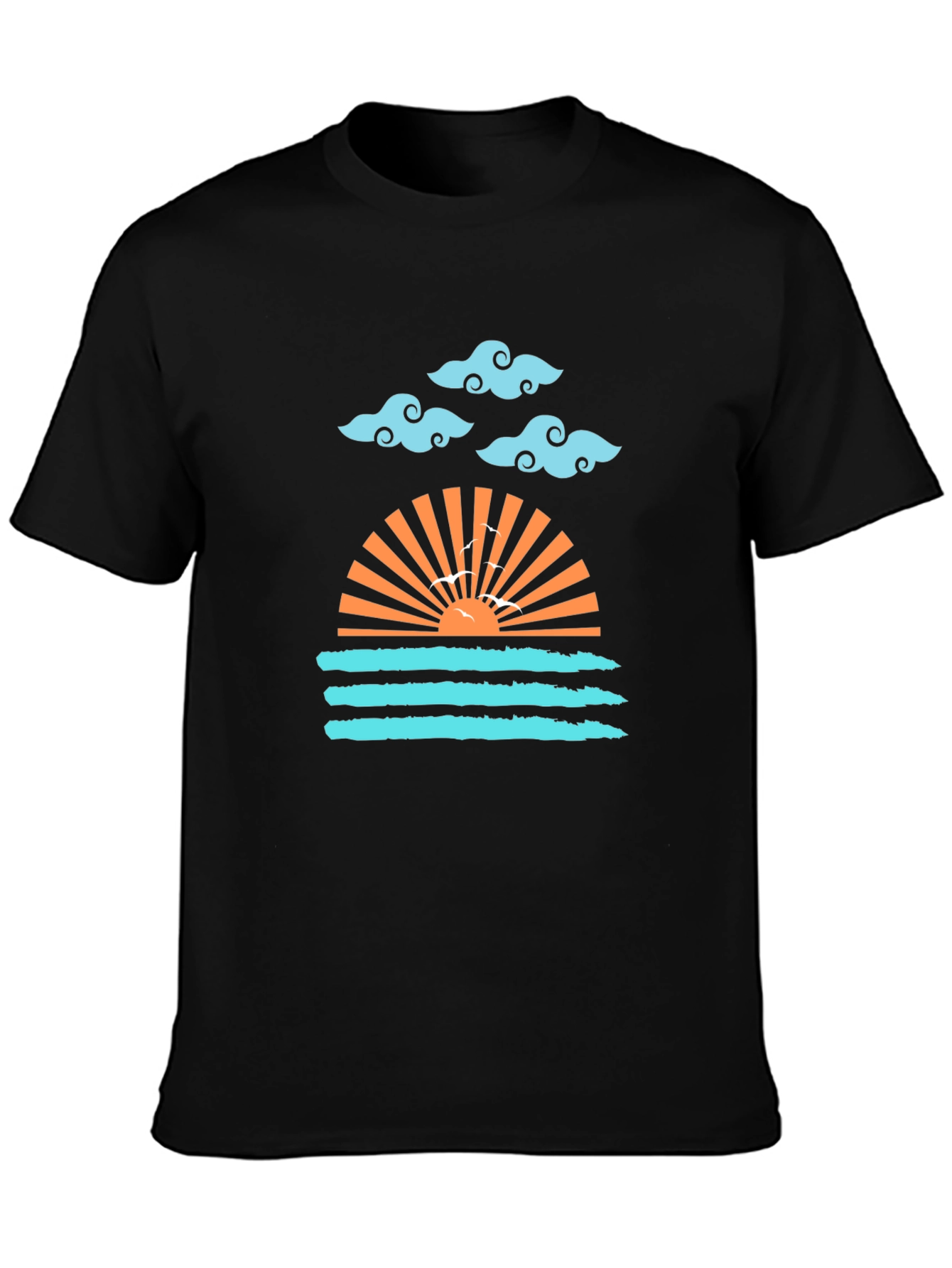 Sunset Waves Graphic Tee - Stylish Comfort