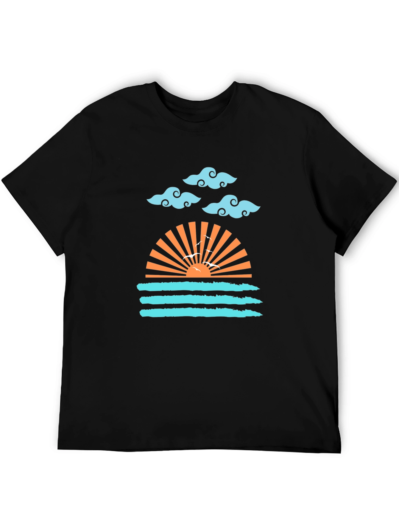 Sunset Waves Graphic Tee - Stylish Comfort