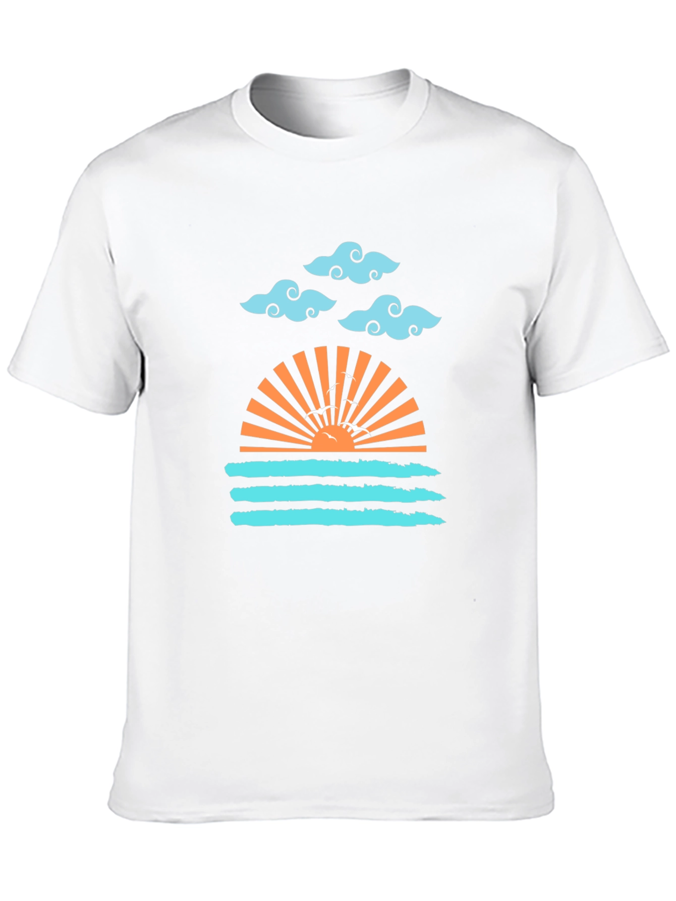 Sunset Waves Graphic Tee - Stylish Comfort