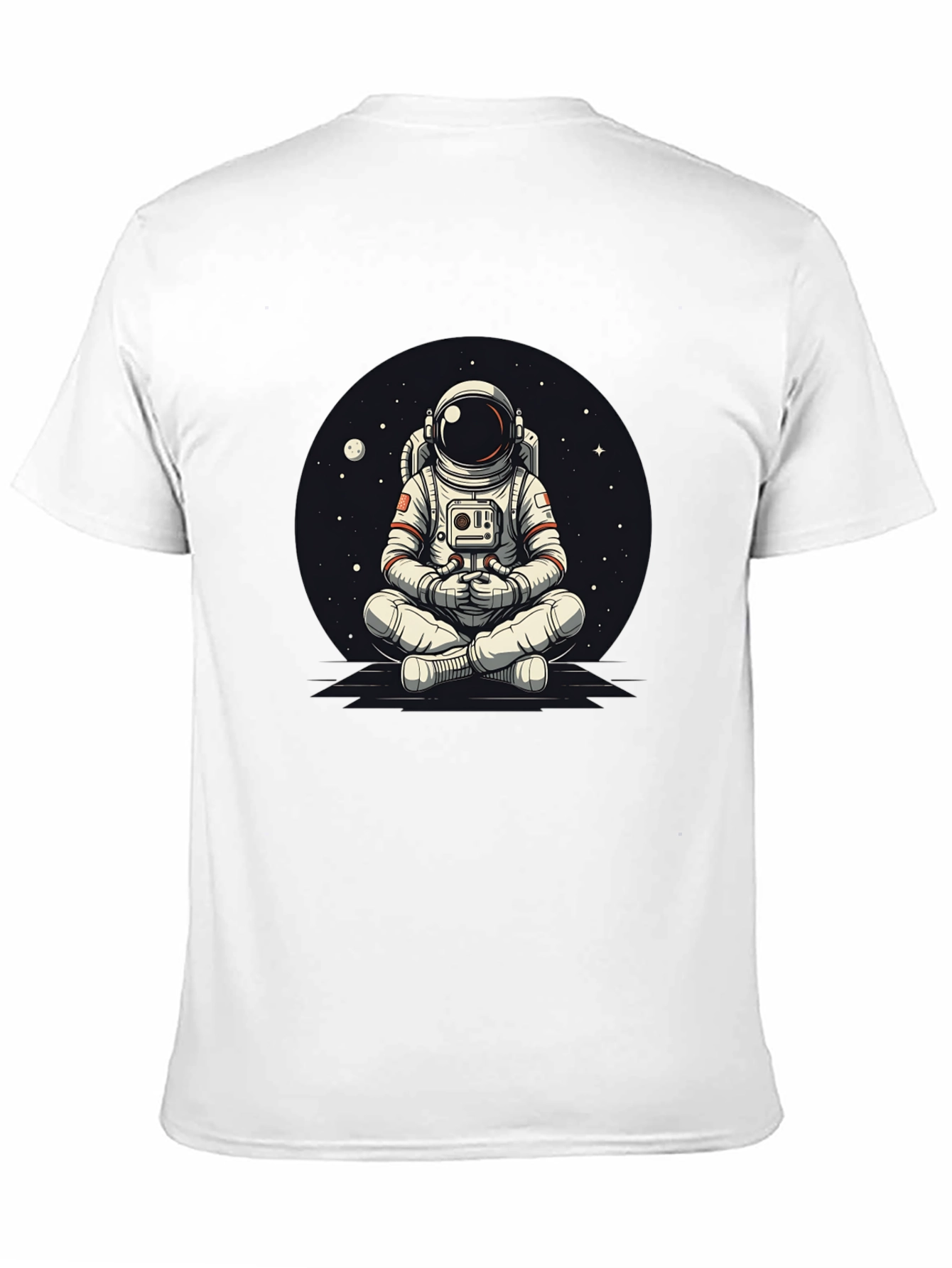 Meditating Astronaut Graphic Tee - Cool Space Design