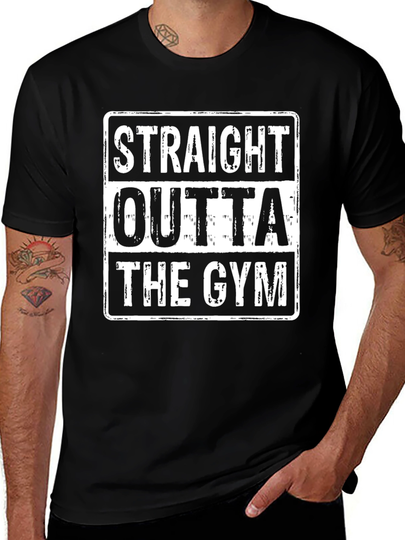 Straight Outta The Gym Black T-Shirt
