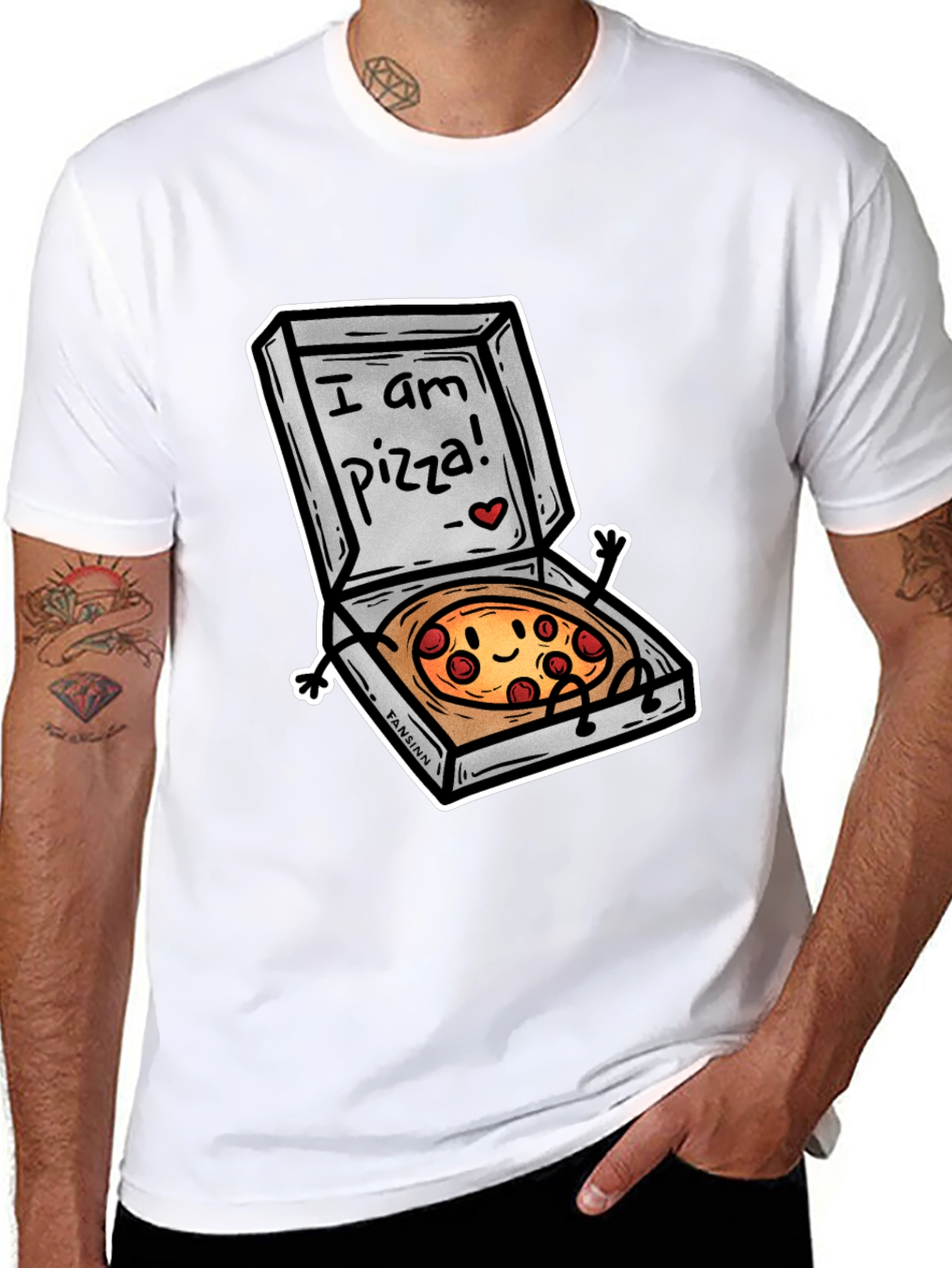 I am Pizza T-Shirt Funny Foodie Tee