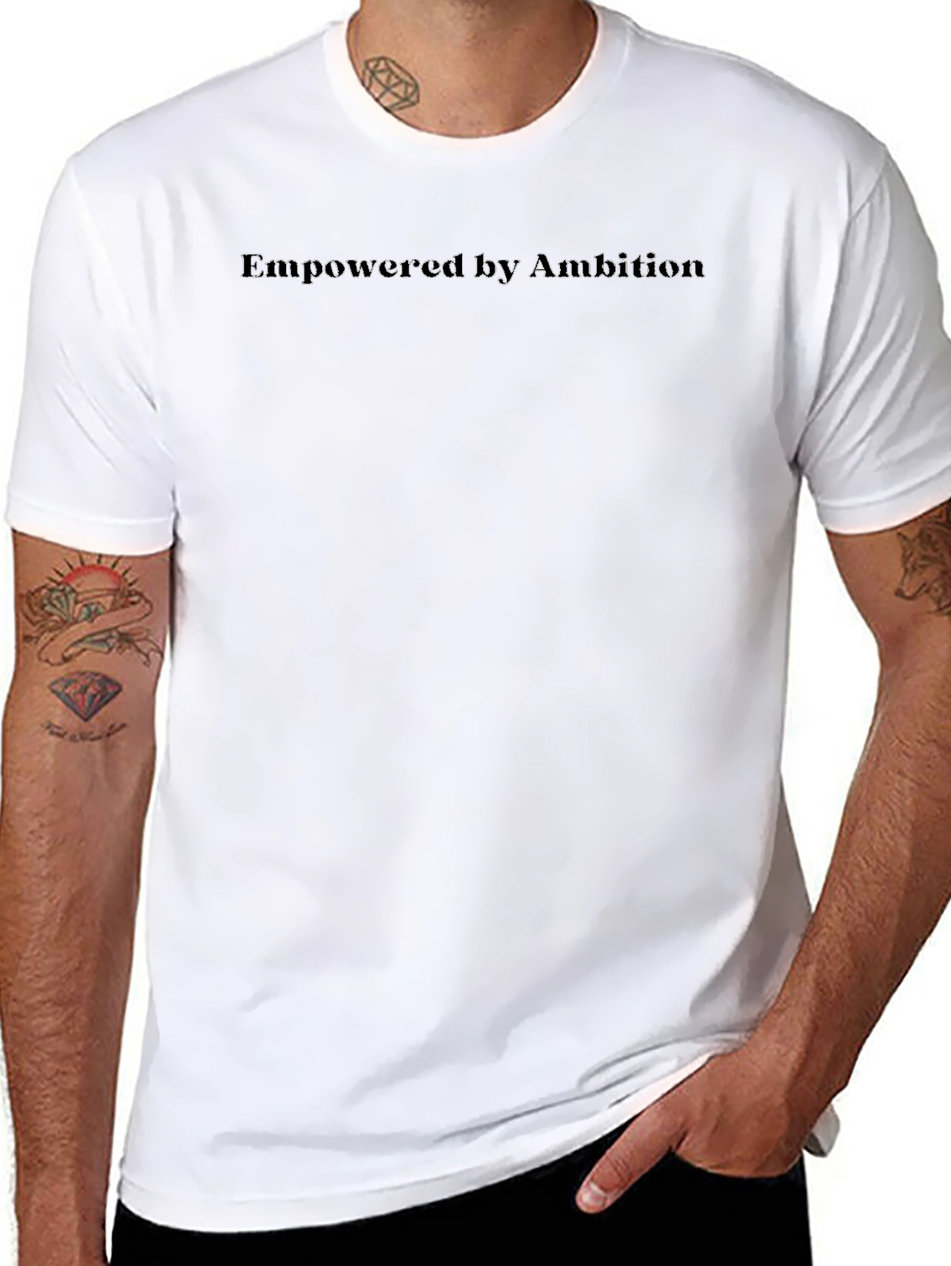 Empowered by Ambition Black Crew Neck T-Shirt