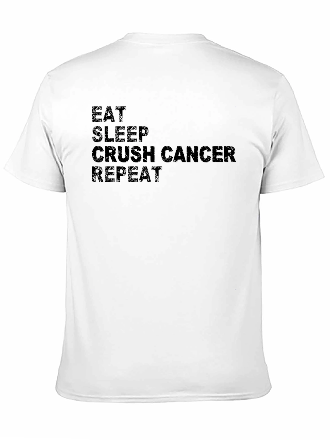 Eat Sleep Crush Cancer Repeat Black T-Shirt