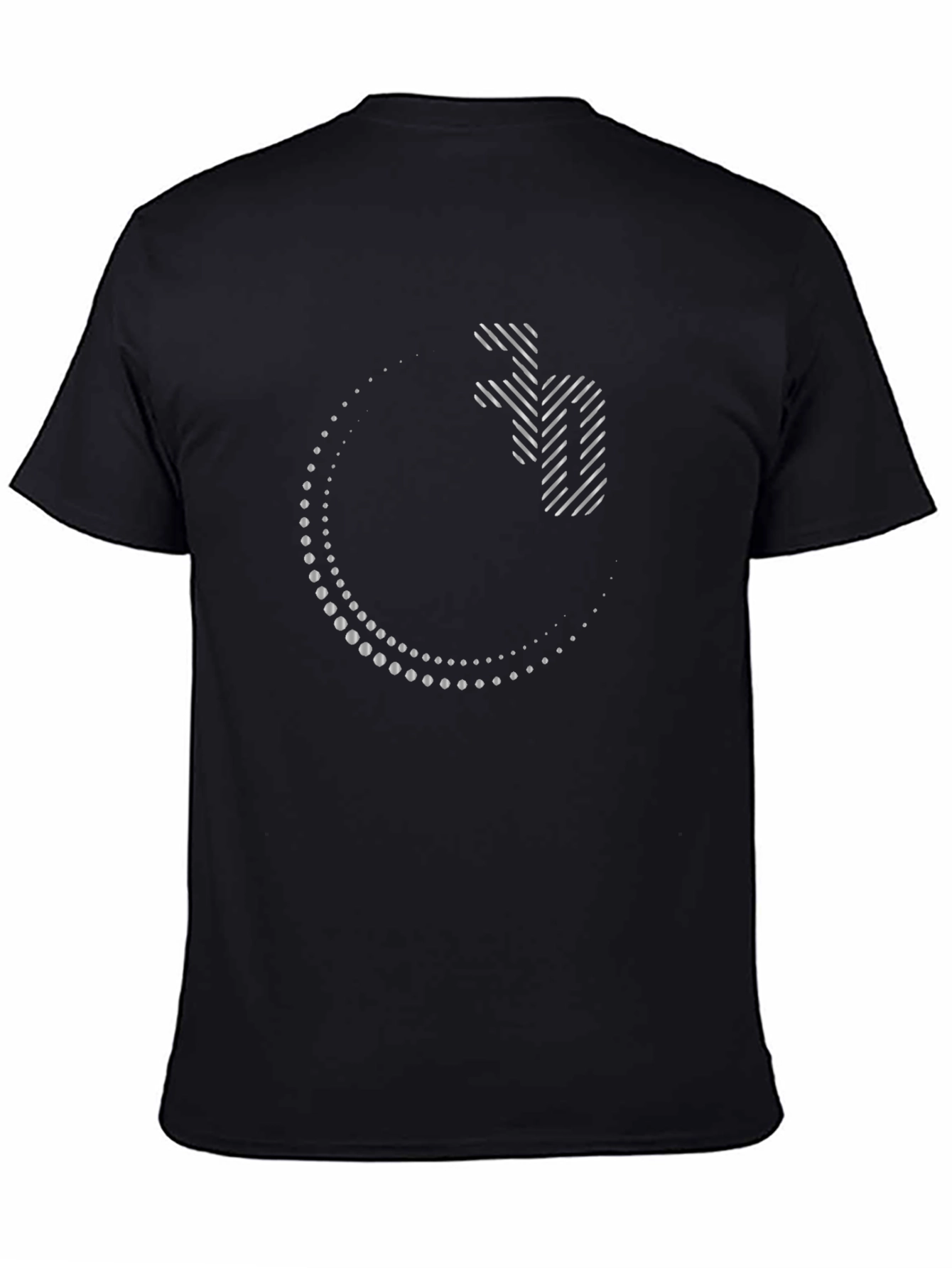 Modern Graphic Print Black T-Shirt