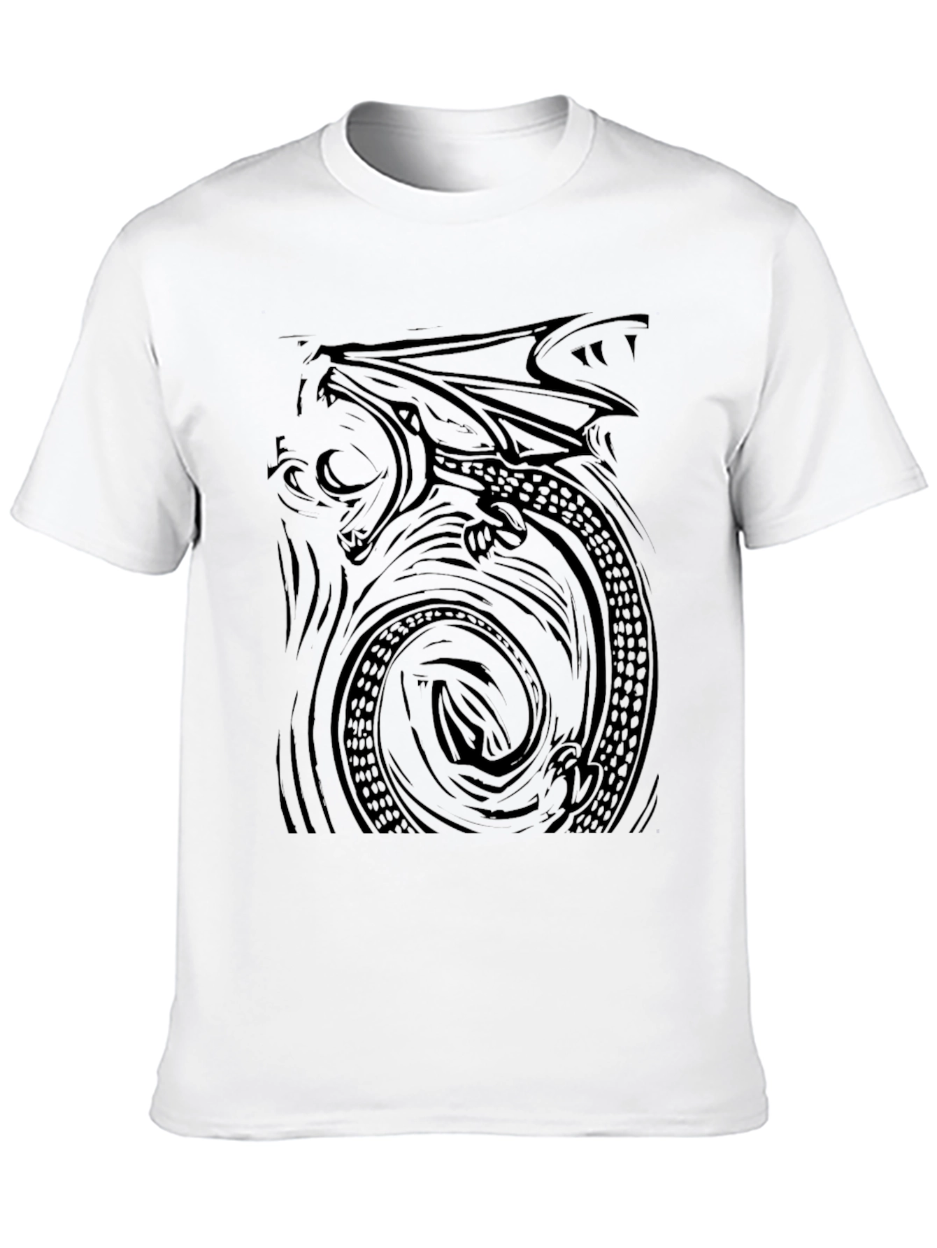 Mens Black Dragon Graphic T-Shirt