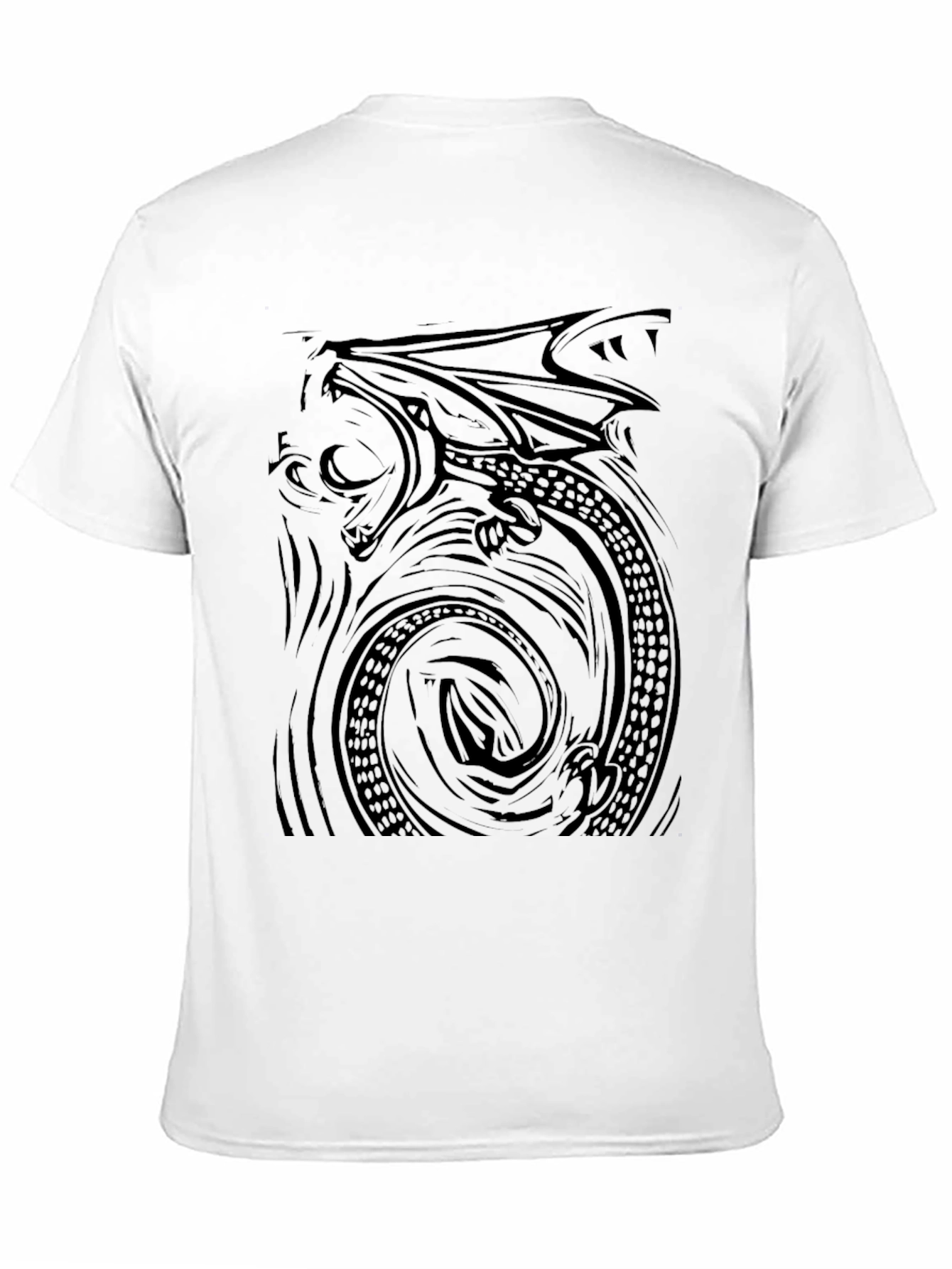 Mens Black Dragon Graphic T-Shirt