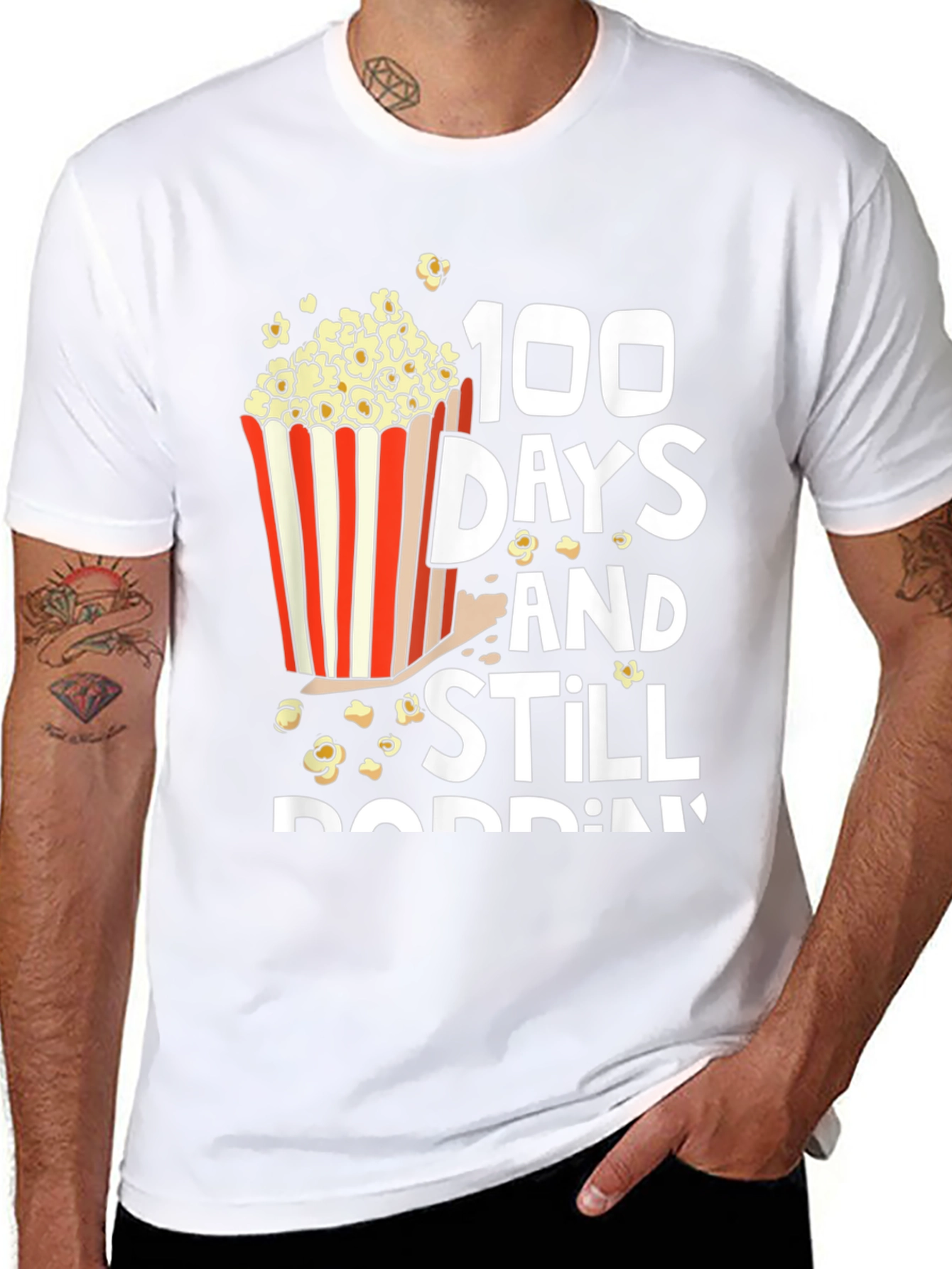 100 Days Still Poppin Graphic Tee