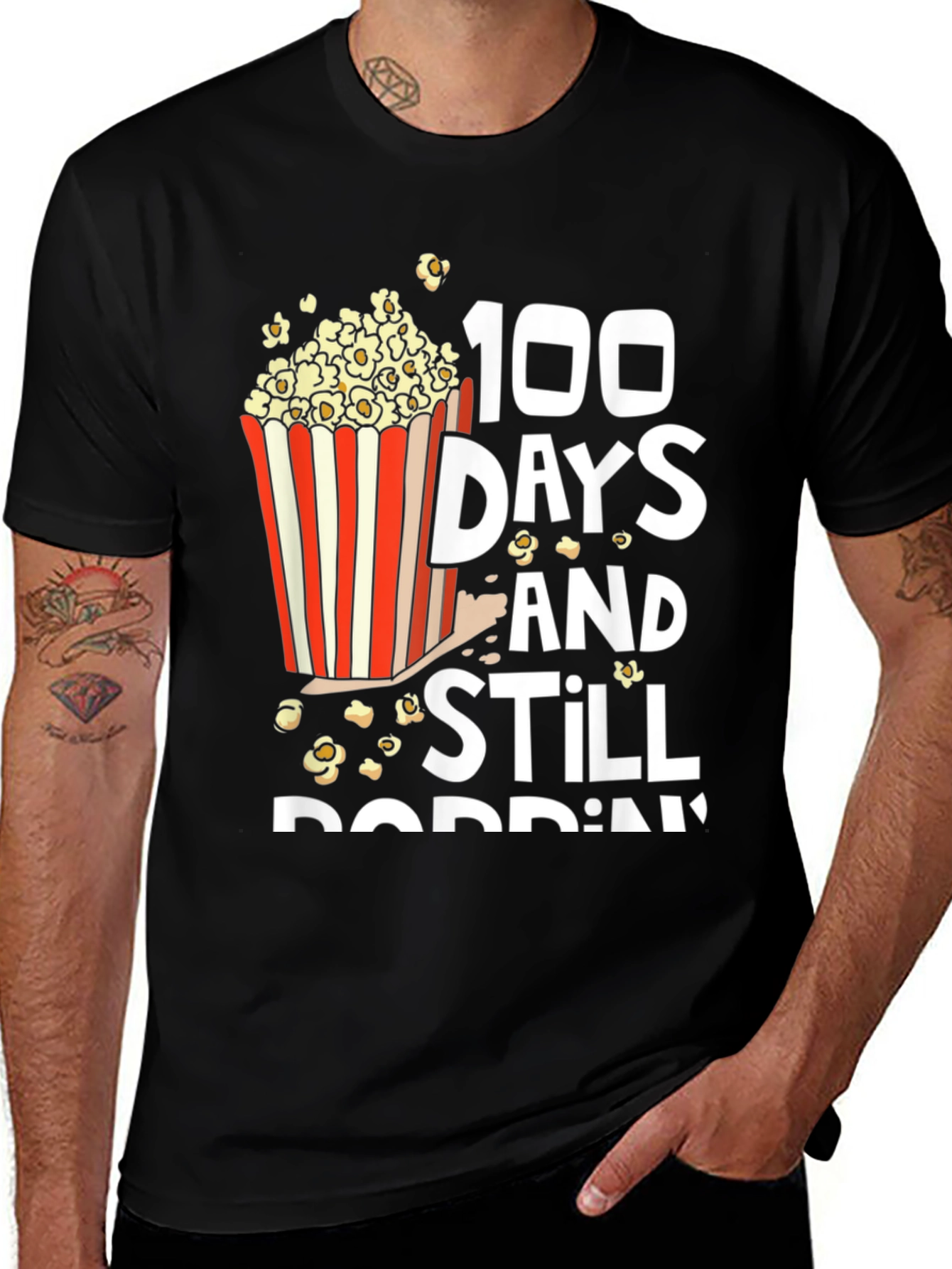 100 Days Still Poppin Graphic Tee