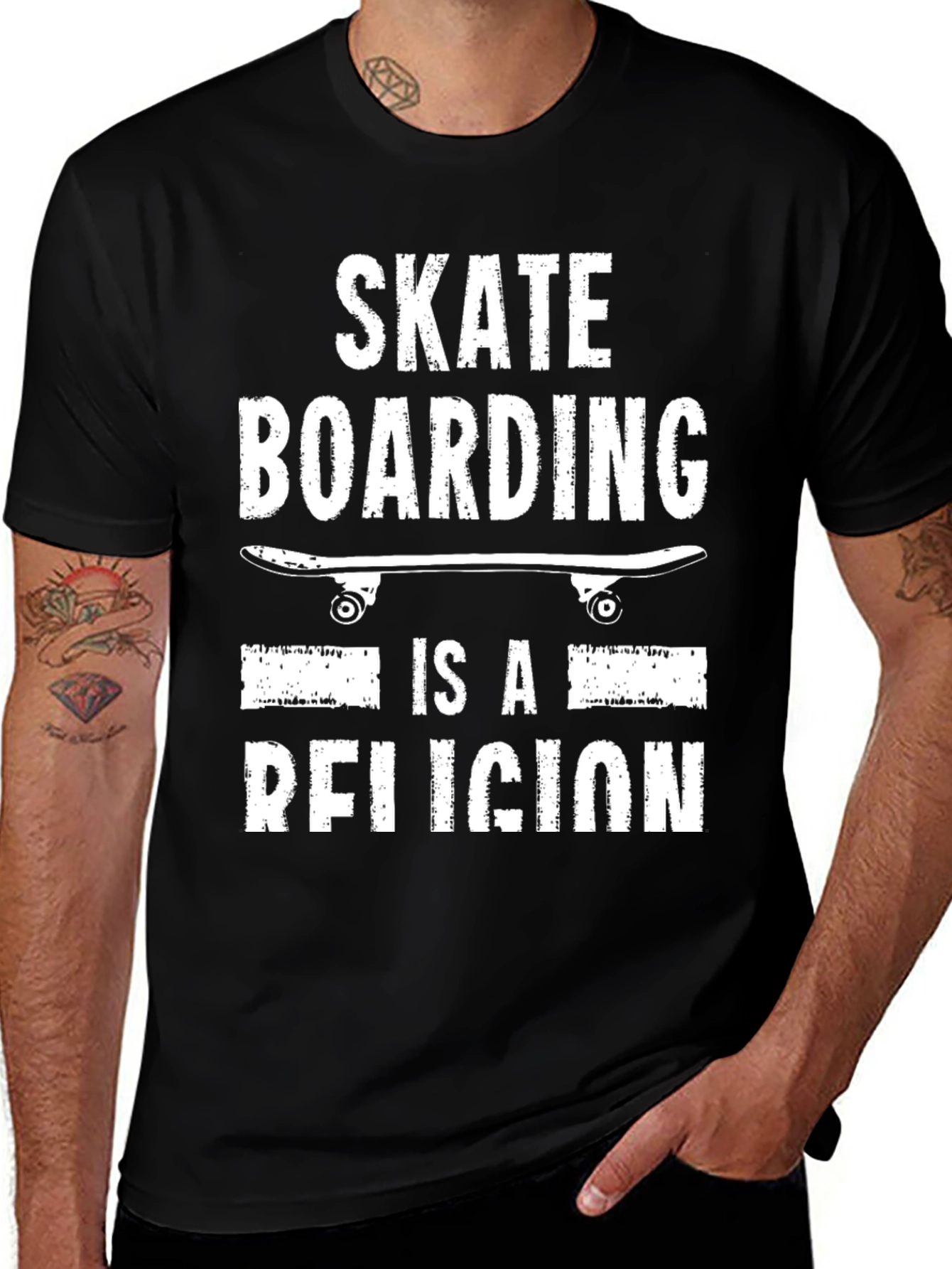 Skateboarding is a Religion Graphic Tee