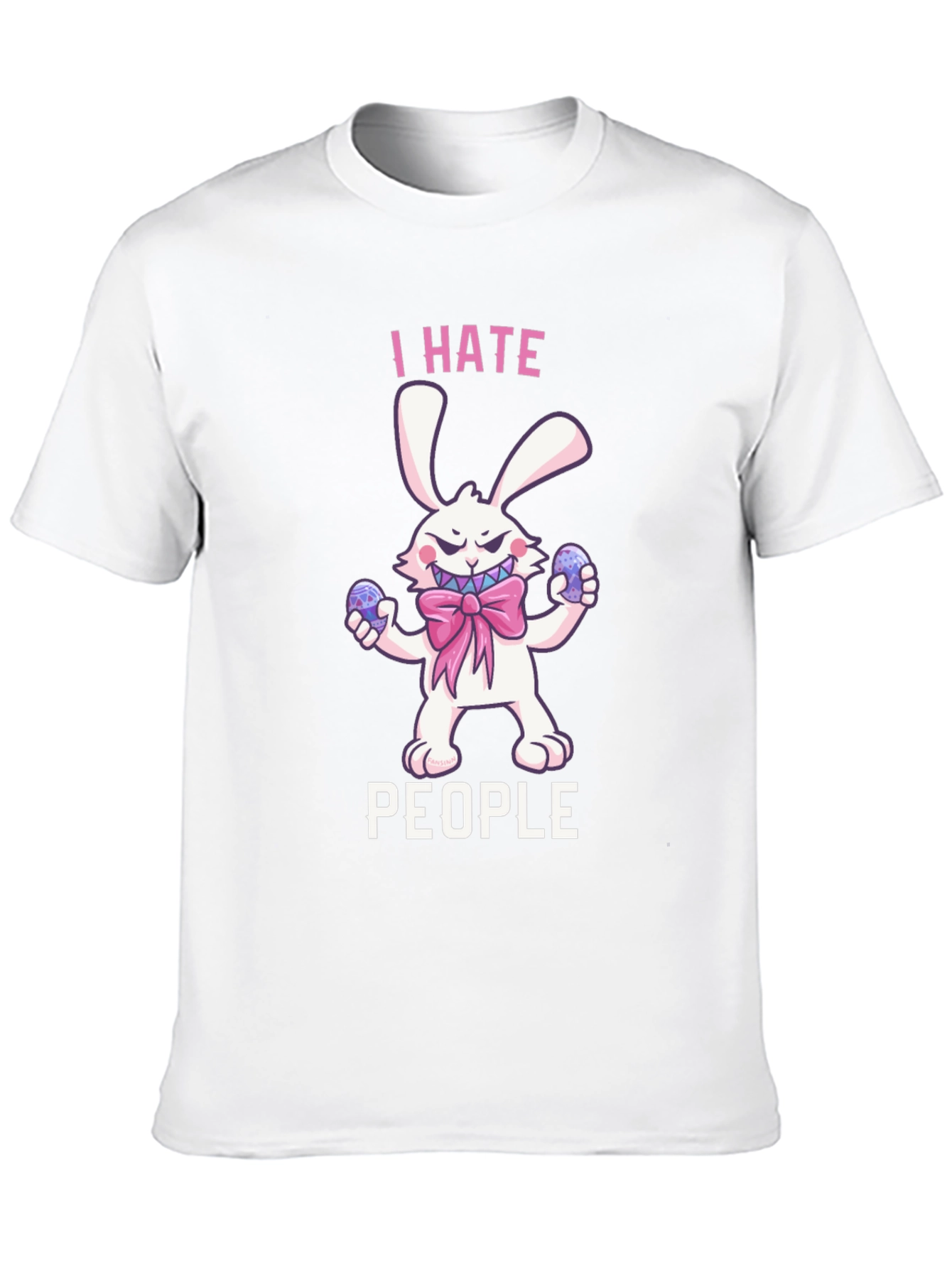 I Hate People Bunny Graphic T-Shirt