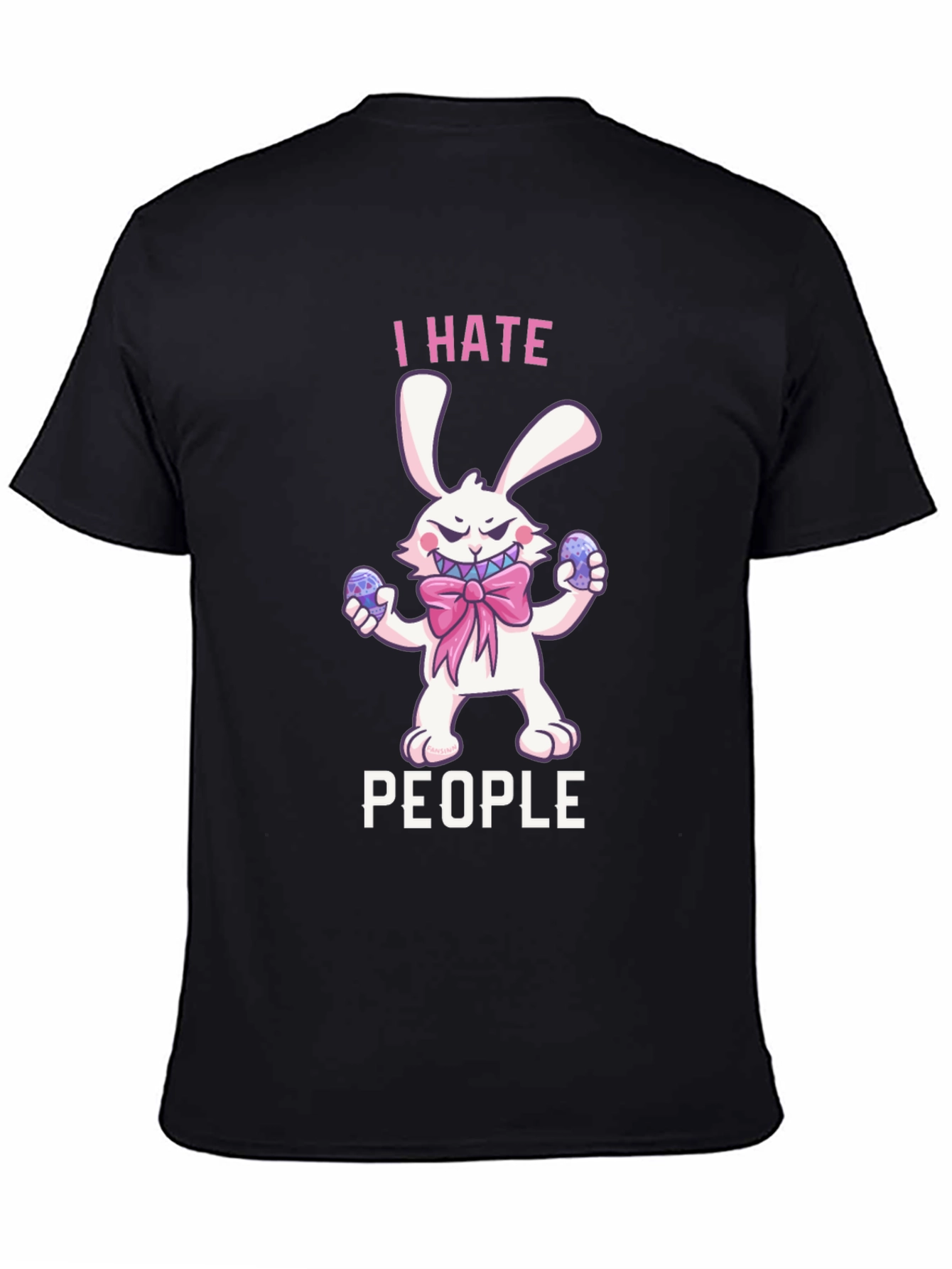 I Hate People Bunny Graphic T-Shirt