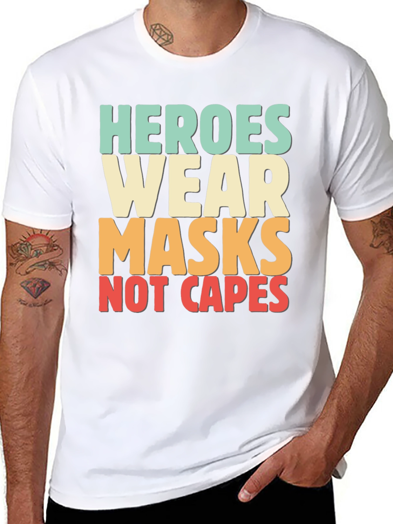 Heroes Wear Masks T-Shirt - Essential Worker Tee