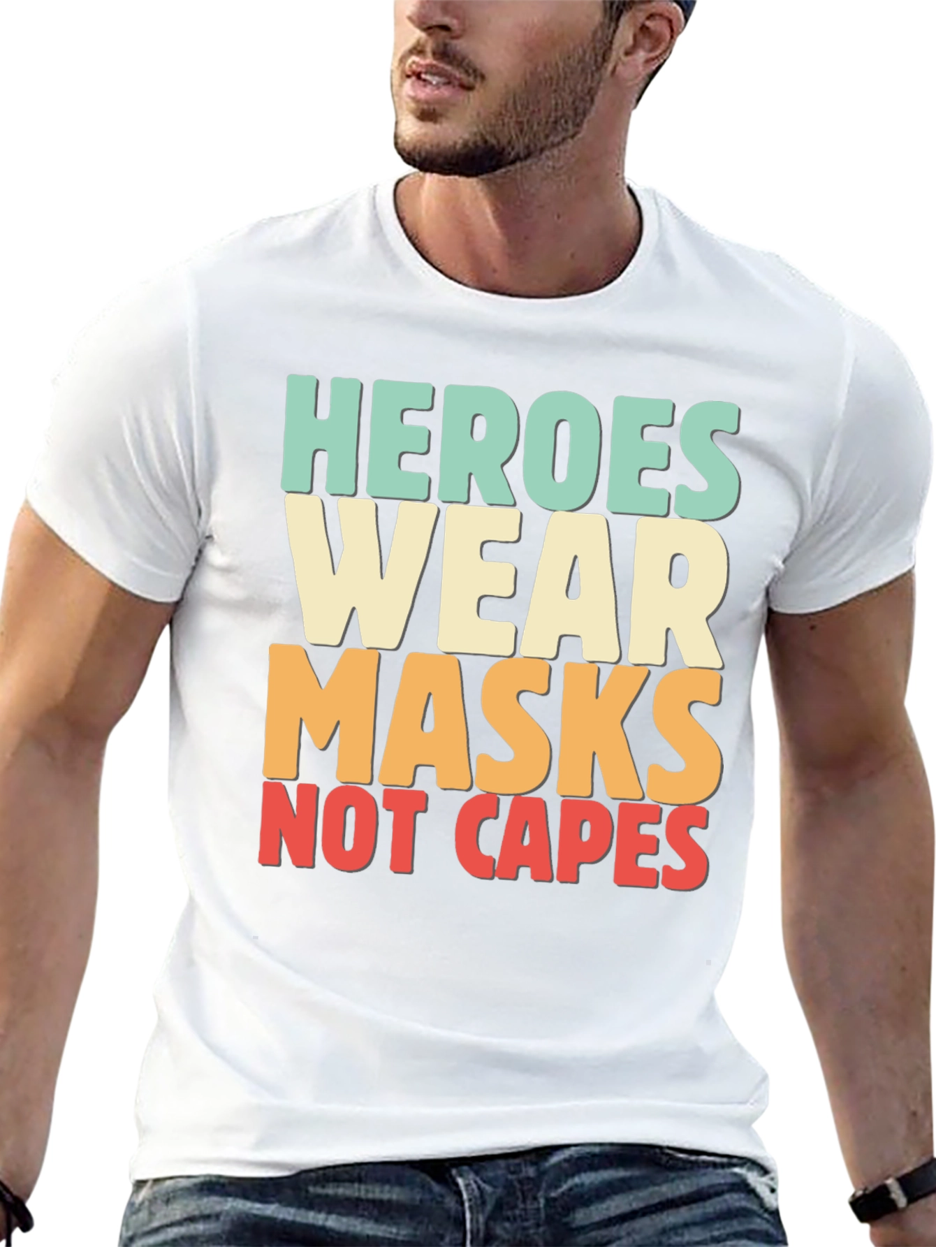 Heroes Wear Masks T-Shirt - Essential Worker Tee