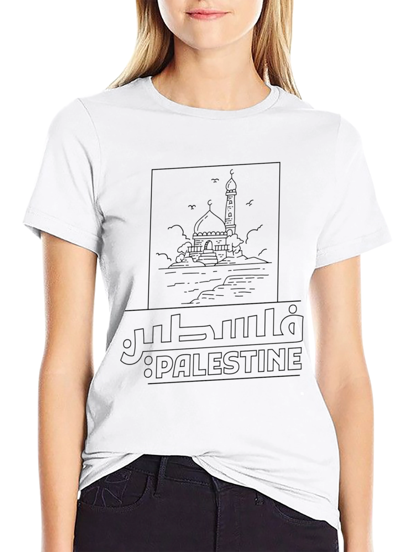 Palestine Graphic T-Shirt - Black