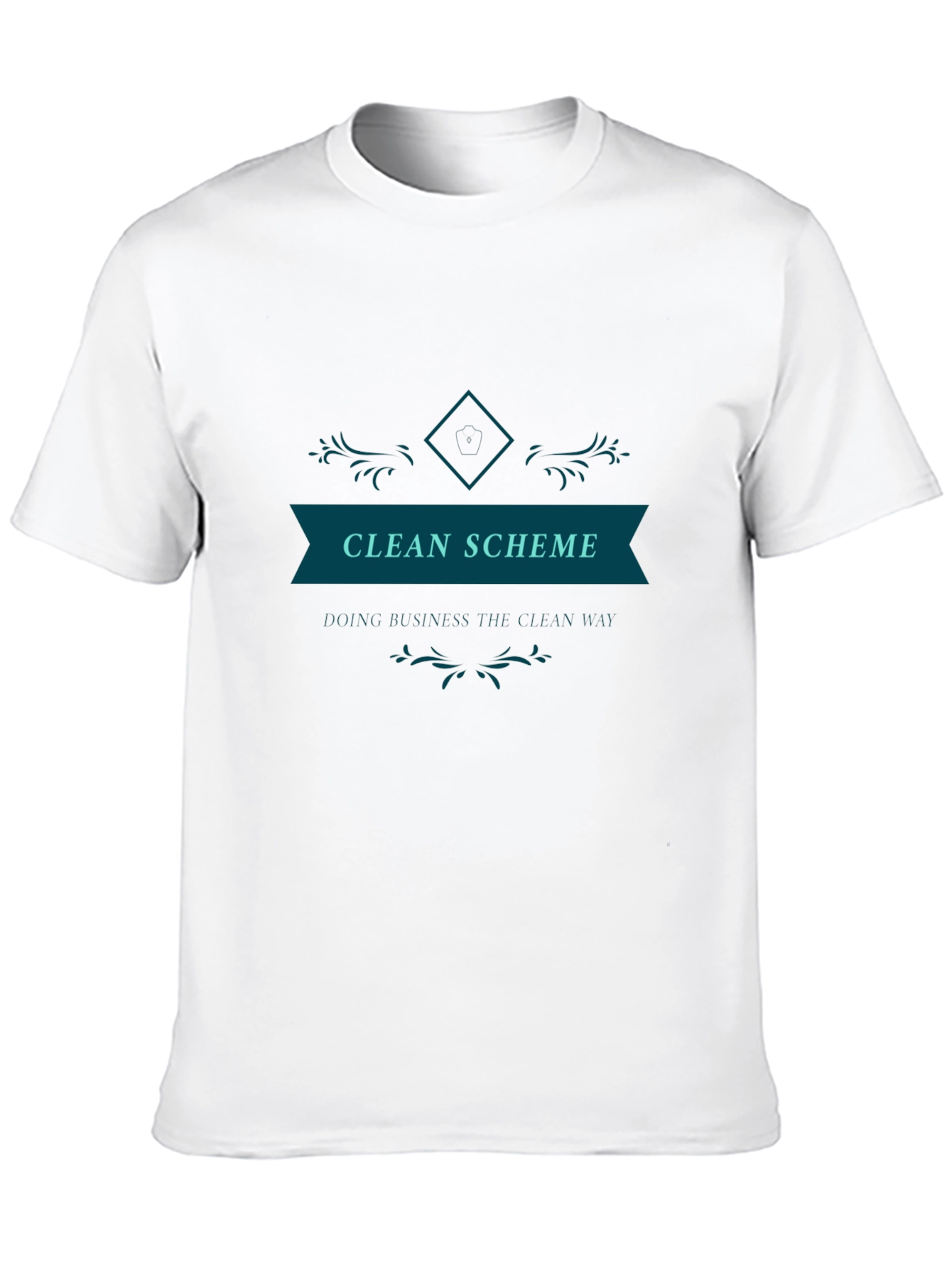 Clean Scheme Graphic Tee - Black Cotton T-Shirt