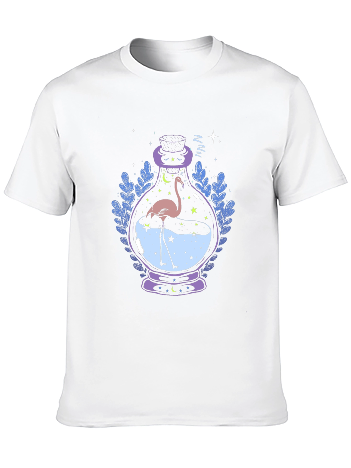 Mystic Flamingo Black T-Shirt