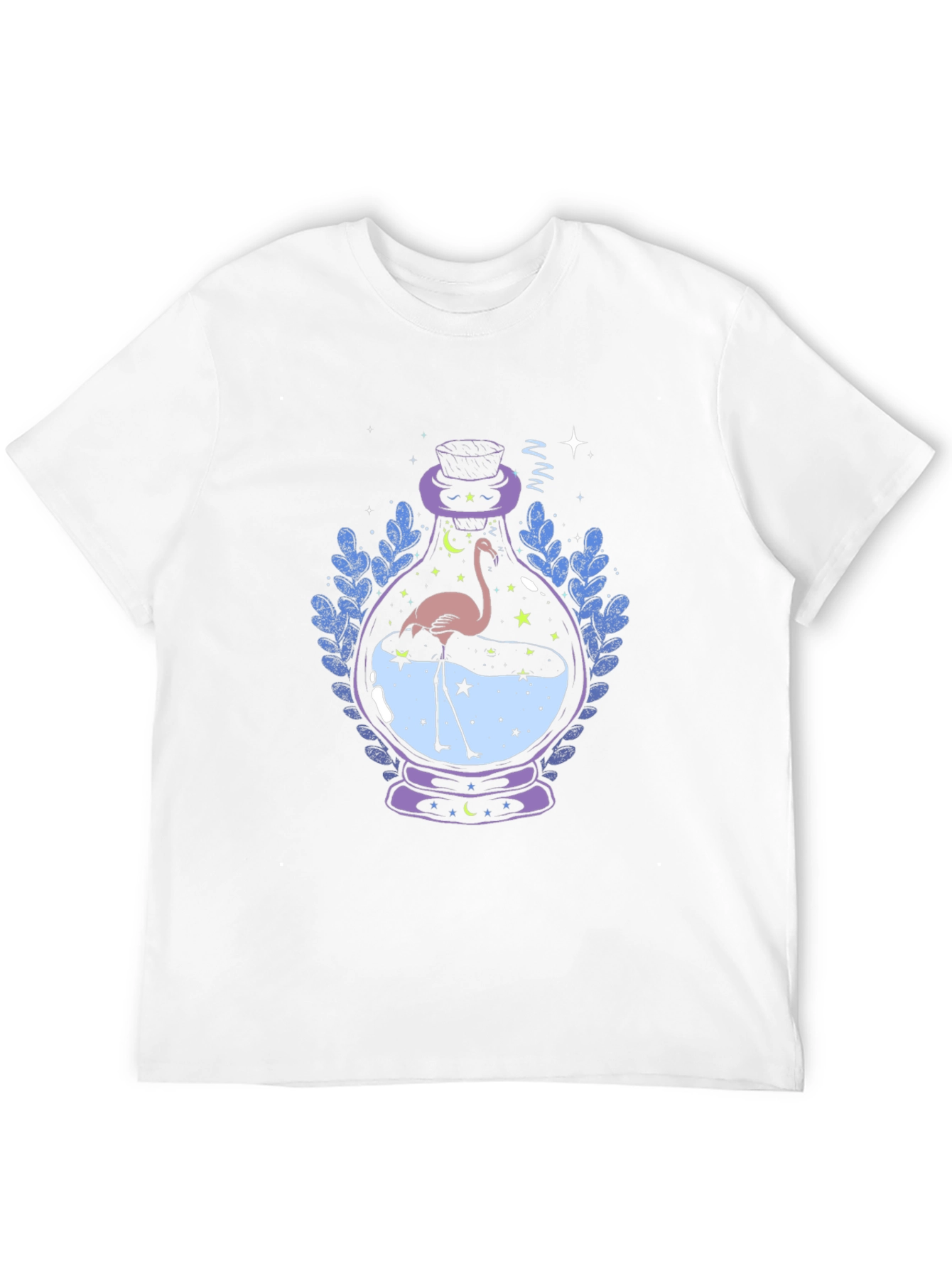 Mystic Flamingo Black T-Shirt