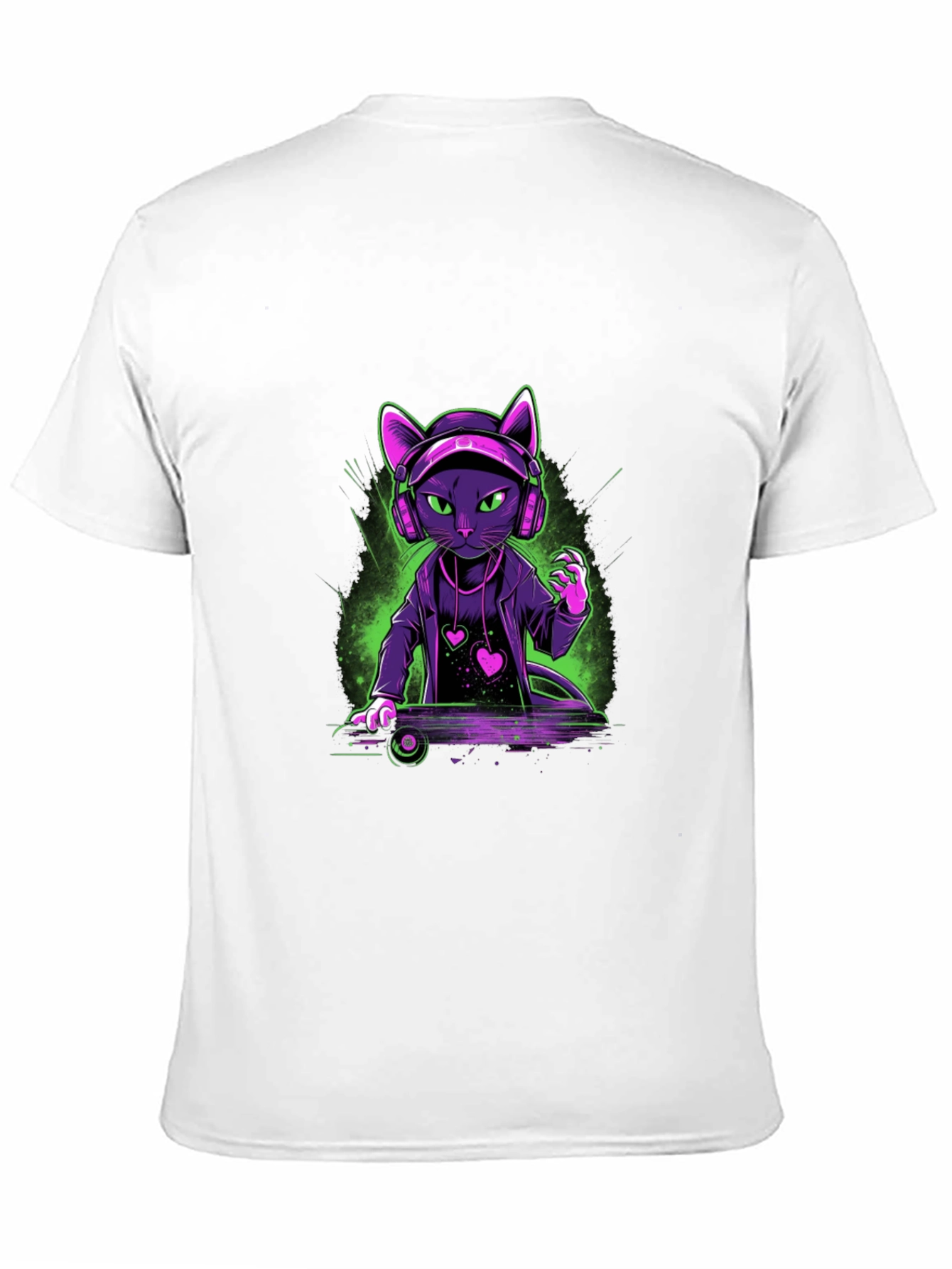 DJ Cat Graphic T-Shirt