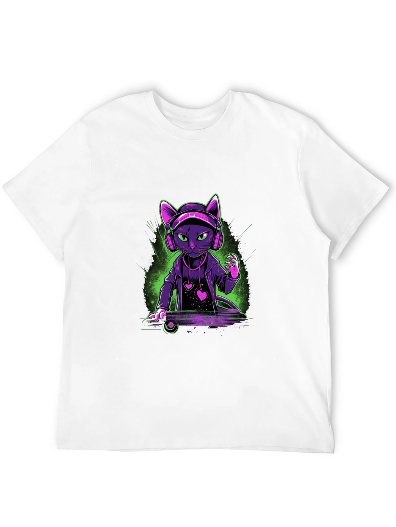 DJ Cat Graphic T-Shirt