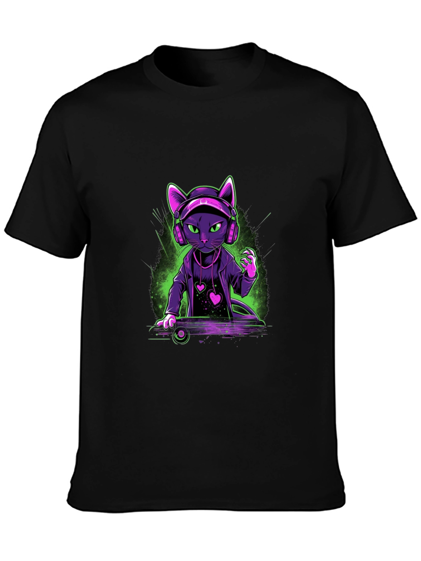 DJ Cat Graphic T-Shirt