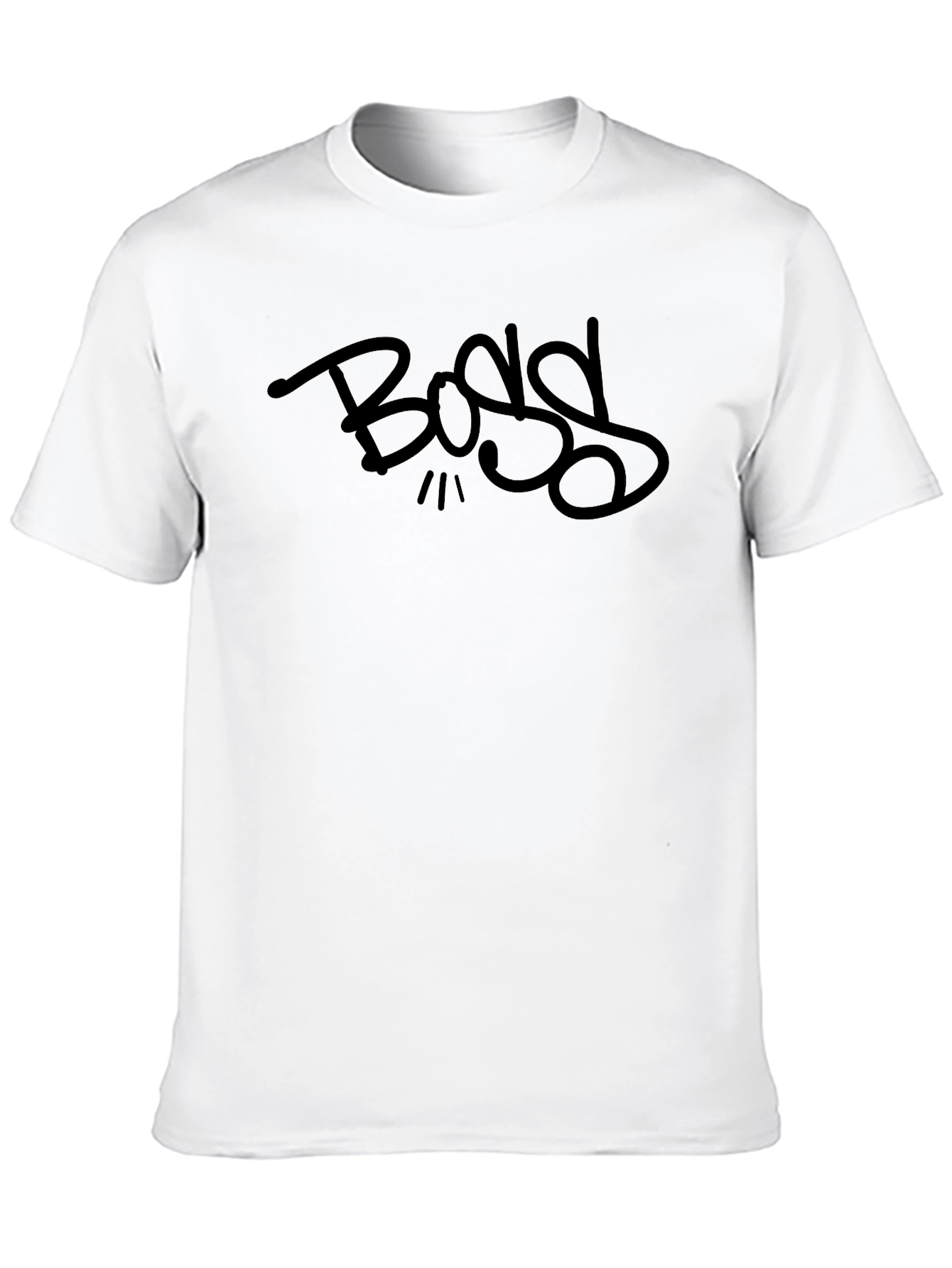 Bold Black BOSS Graphic Tee