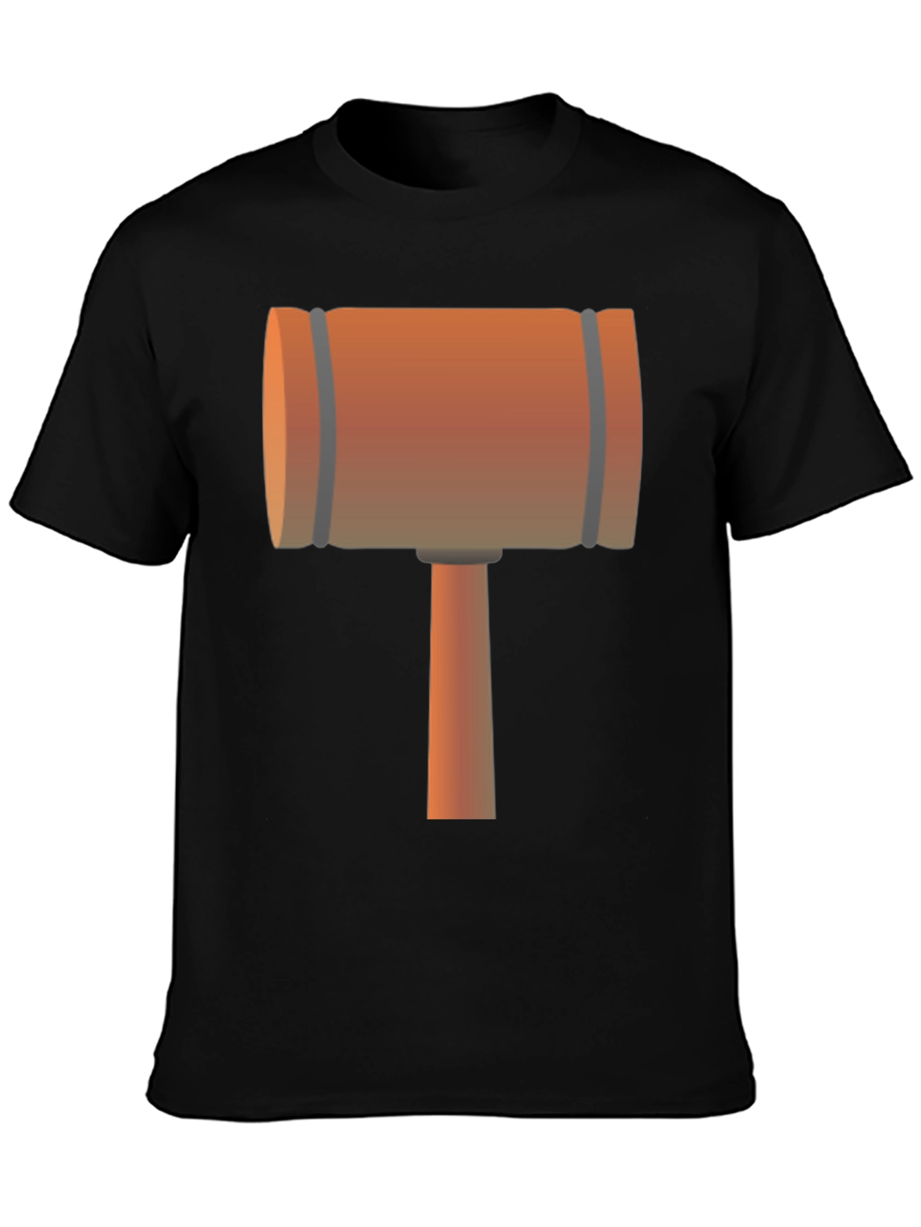 Cartoon Mallet Graphic Tee - Black